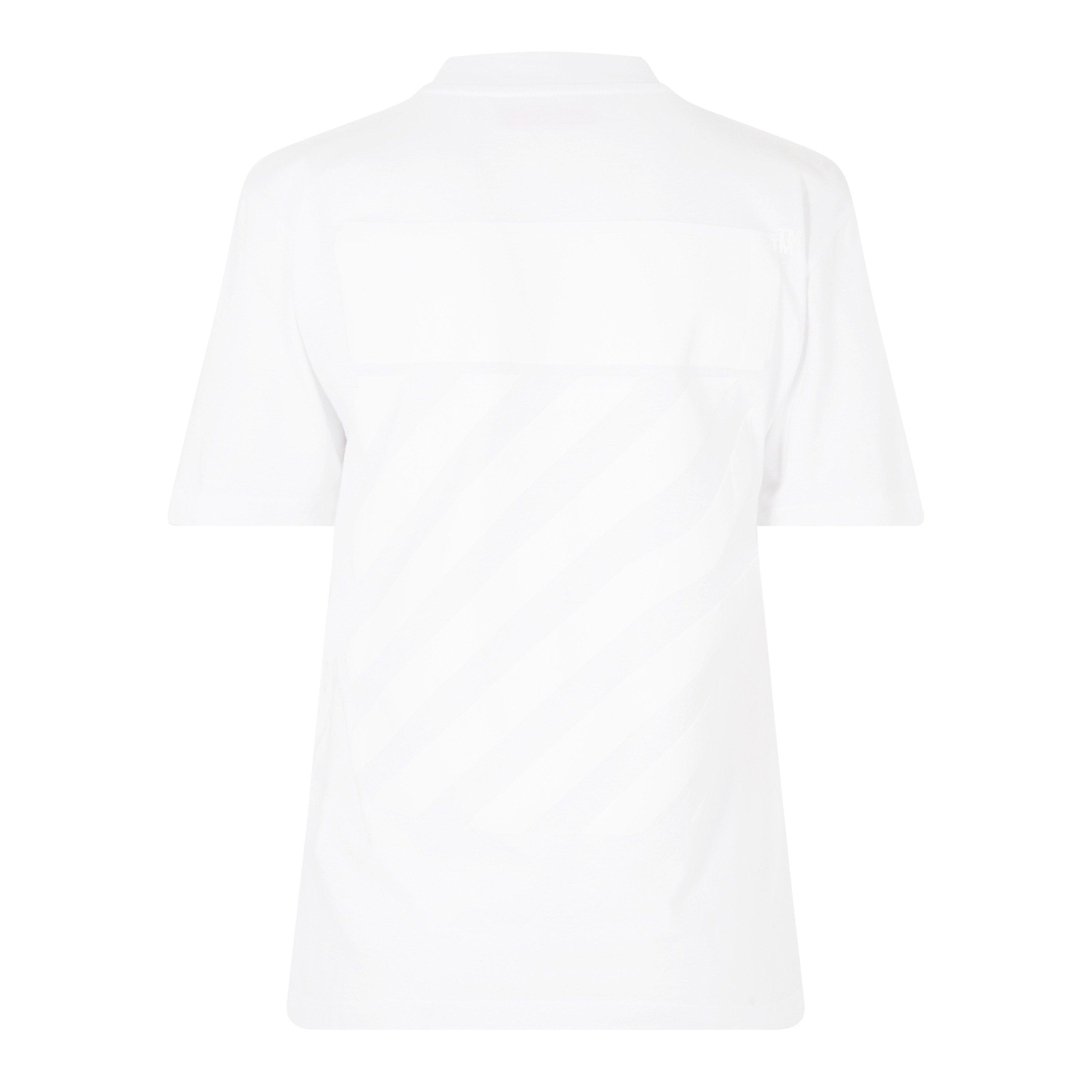 White 0101 - Off White - Women's Diagonal Logo Cotton Short Sleeve T-Shirt - 7