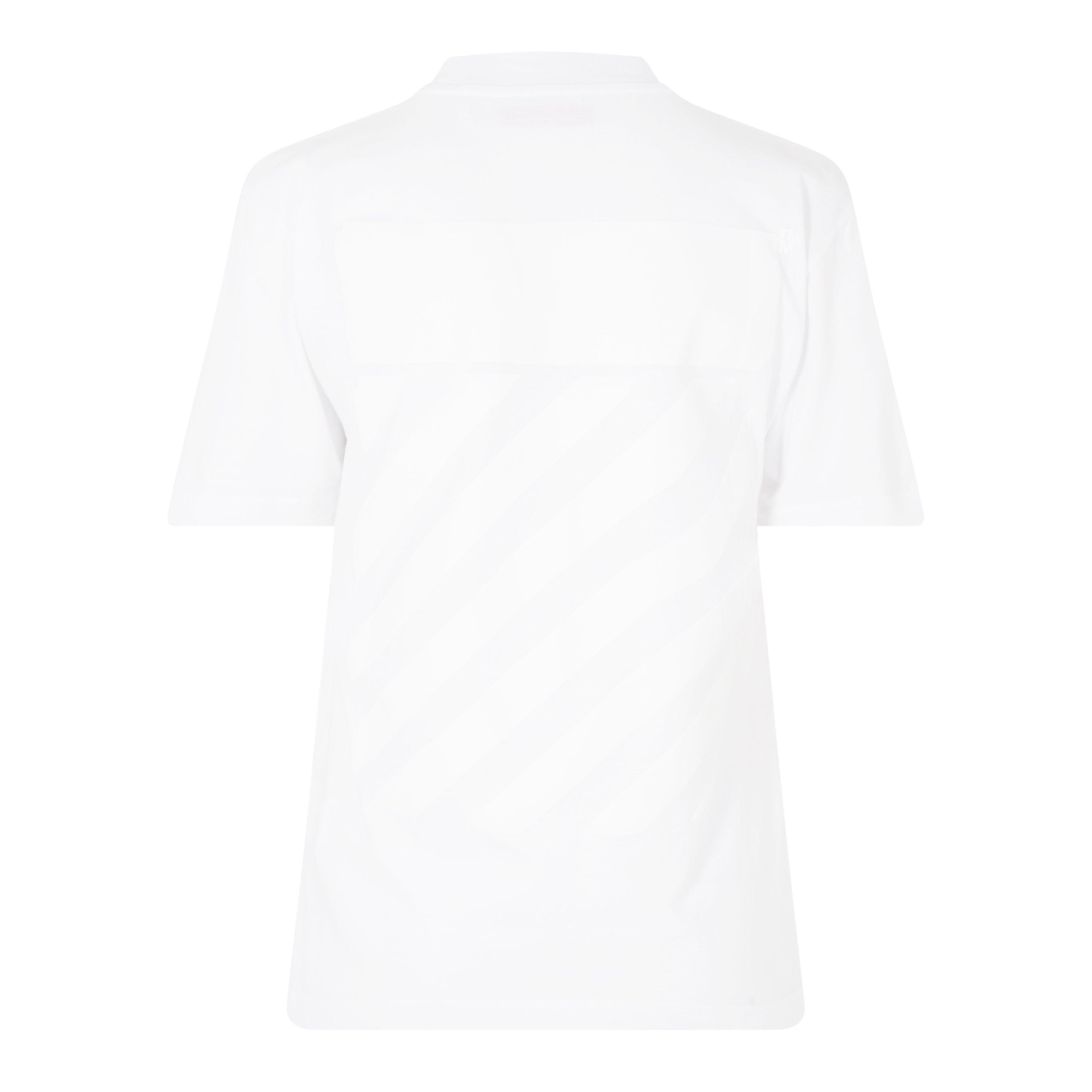 White 0101 - Off White - Women's Diagonal Logo Cotton Short Sleeve T-Shirt - 5