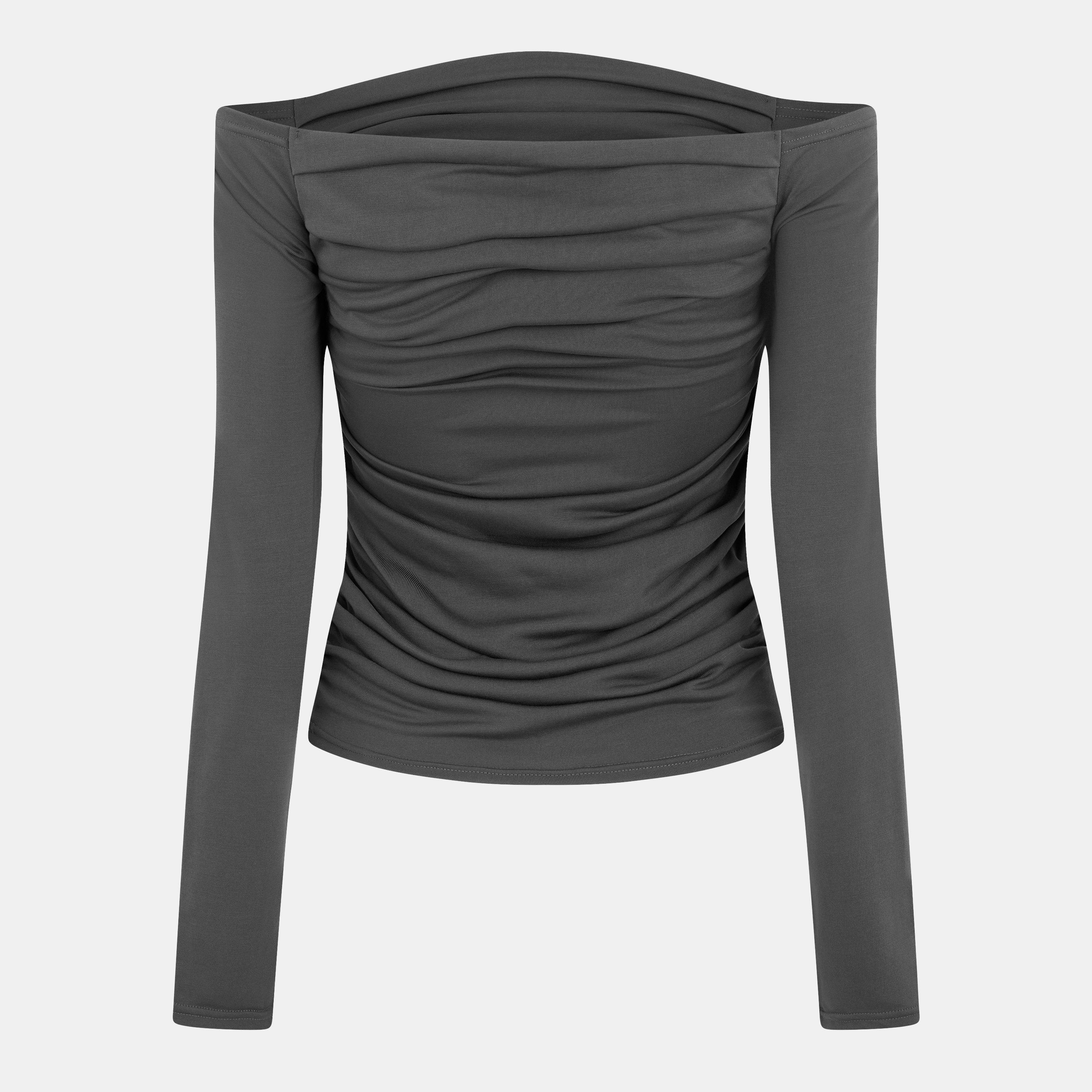 Folkstone Grijs - Jack Wills - Ruched Long-Sleeve T-Shirt - 2