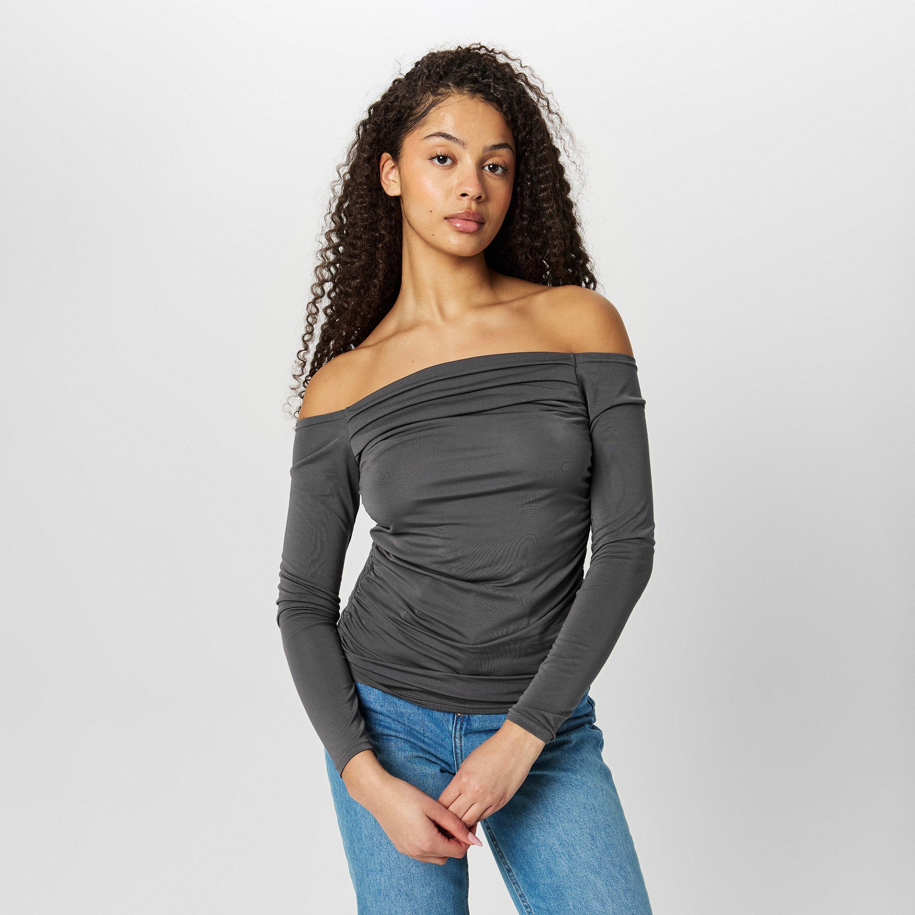 Folkstone Grijs - Jack Wills - Ruched Long-Sleeve T-Shirt - 3