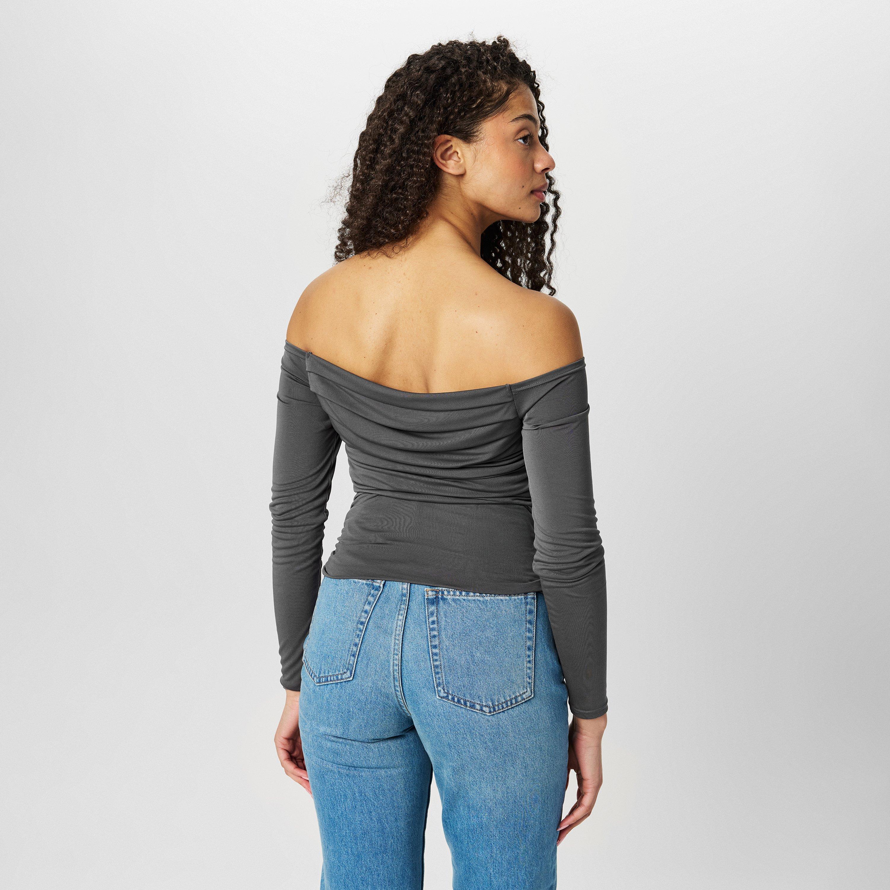 Folkstone Grijs - Jack Wills - Ruched Long-Sleeve T-Shirt - 4