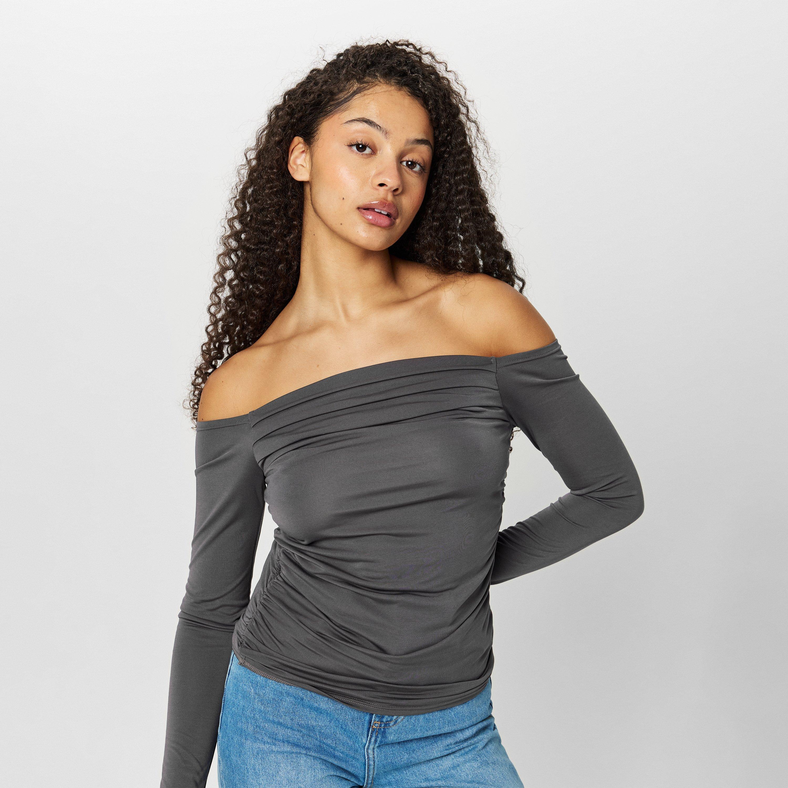 Folkstone Grijs - Jack Wills - Ruched Long-Sleeve T-Shirt - 5