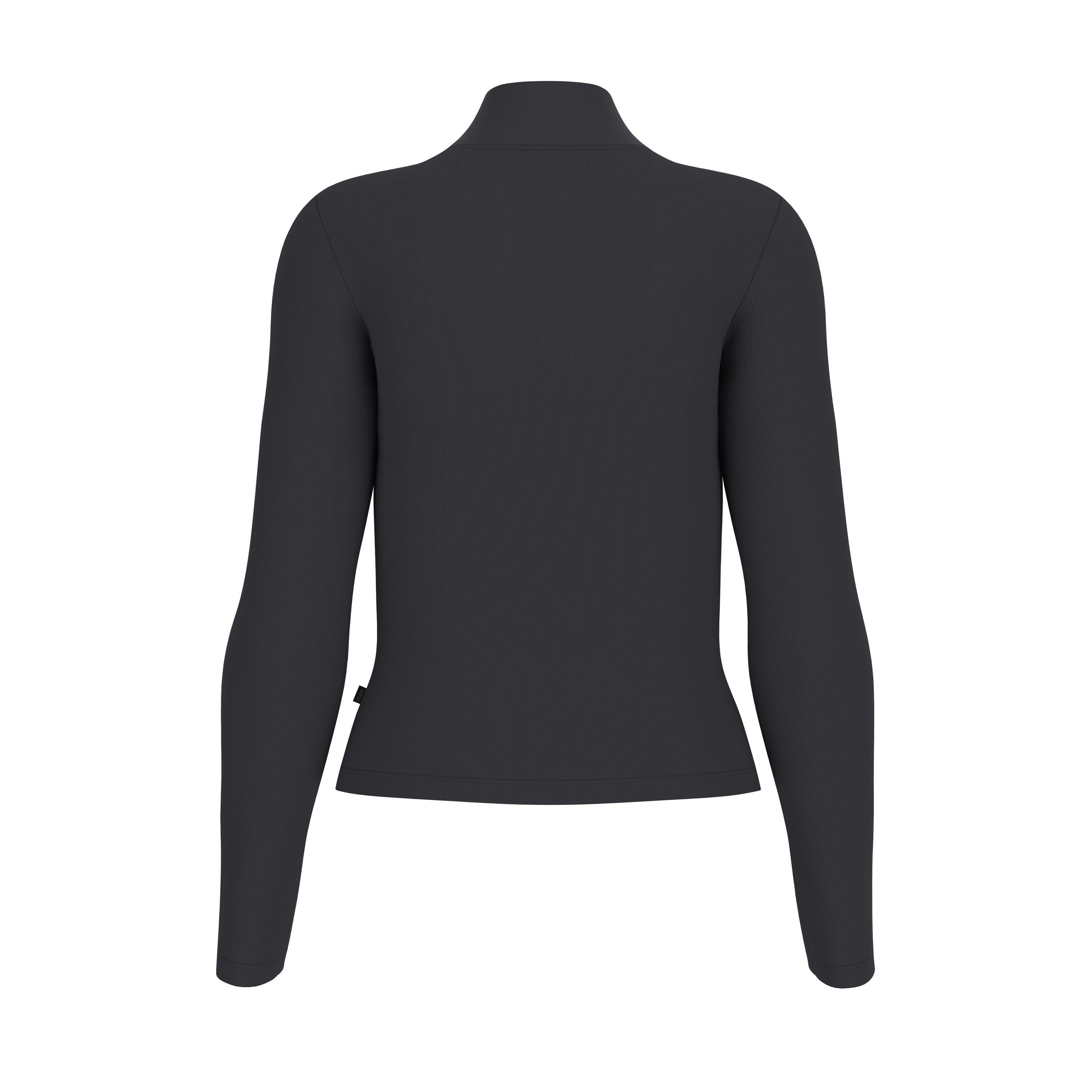 Jet Black A996 - Guess - Women's Roll Neck Long Sleeve T-Shirt - 2