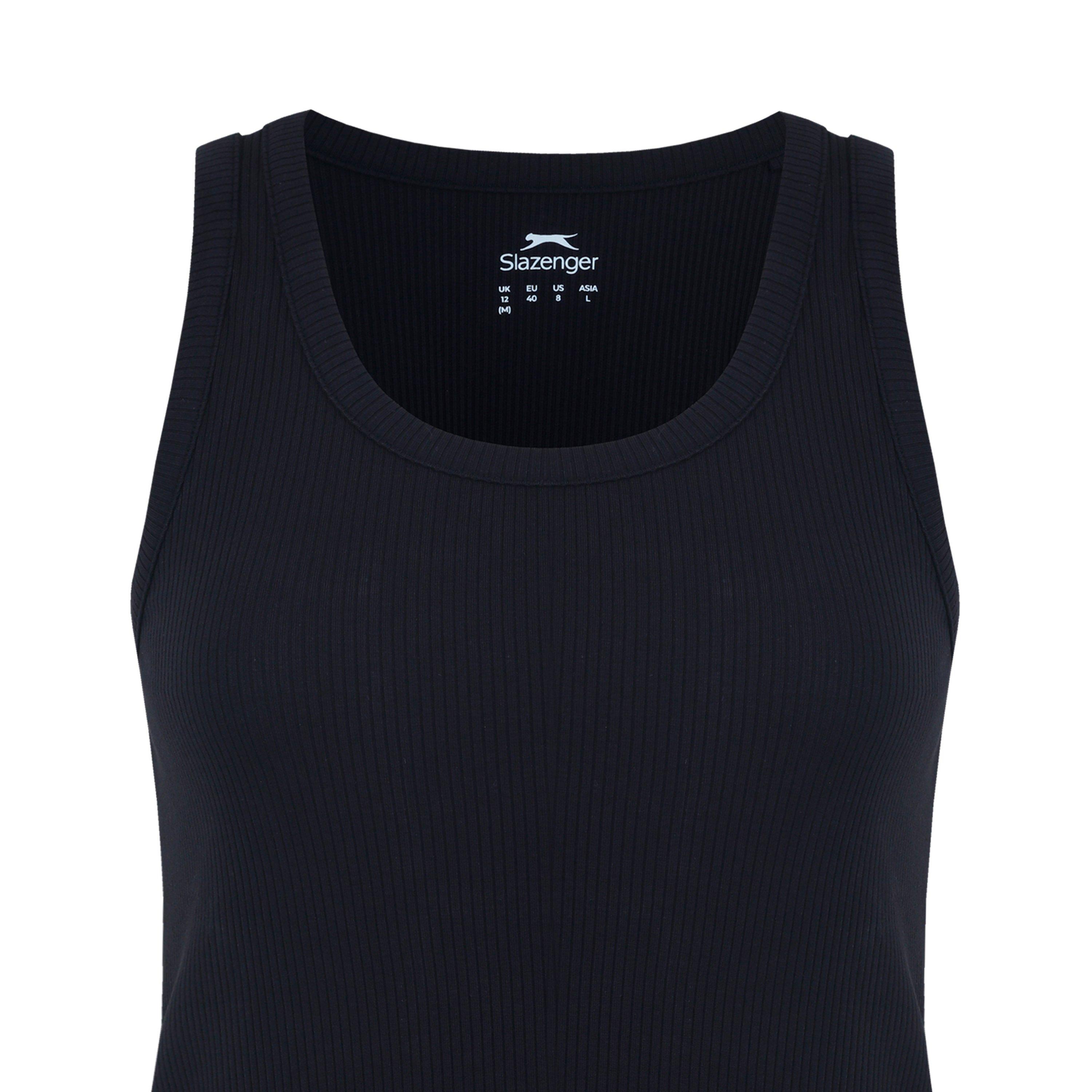 Noir - Slazenger - Slaz Ribbed Tank Vest - 4