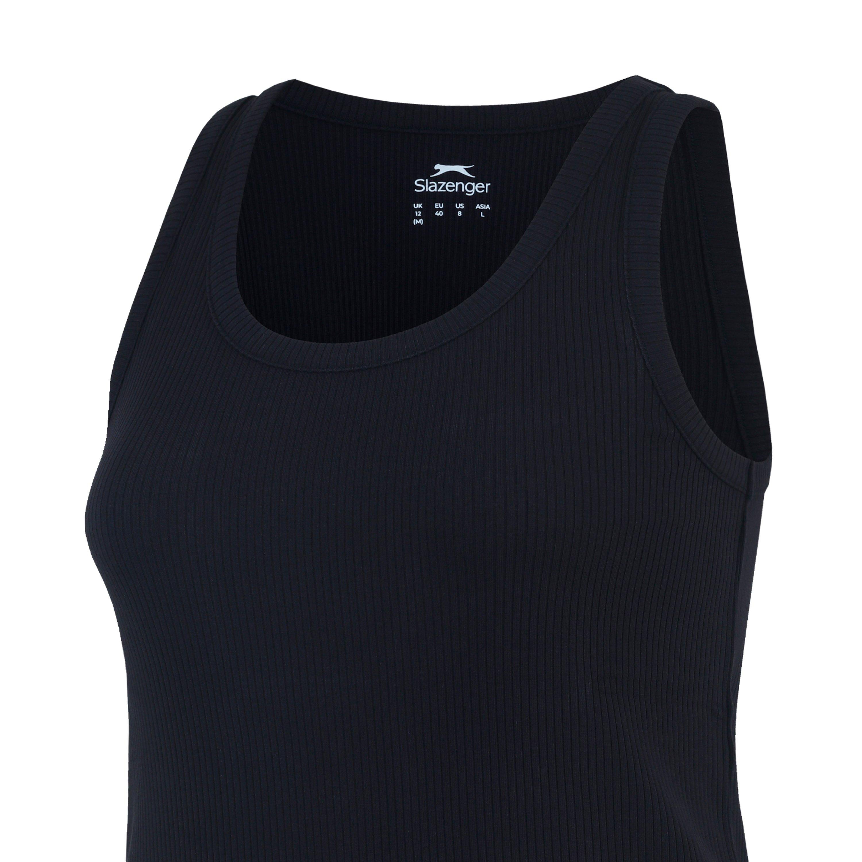 Noir - Slazenger - Slaz Ribbed Tank Vest - 5