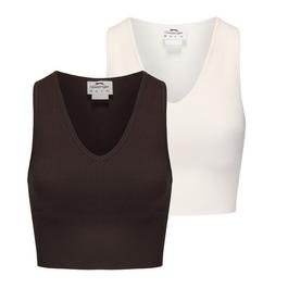 Slazenger 2pk Croptank Womens