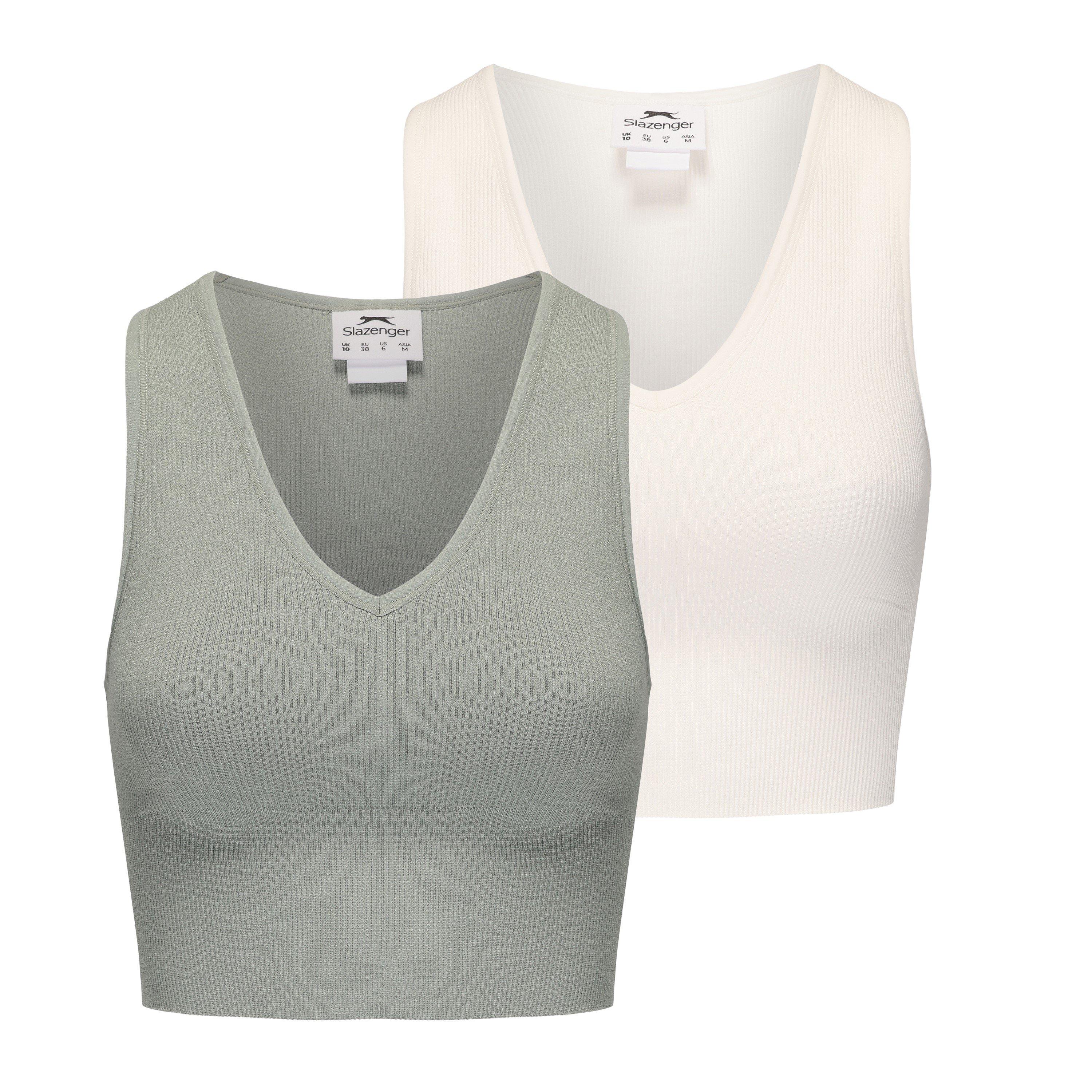 Grün/Zucker - Slazenger - 2pk Croptank Womens - 1