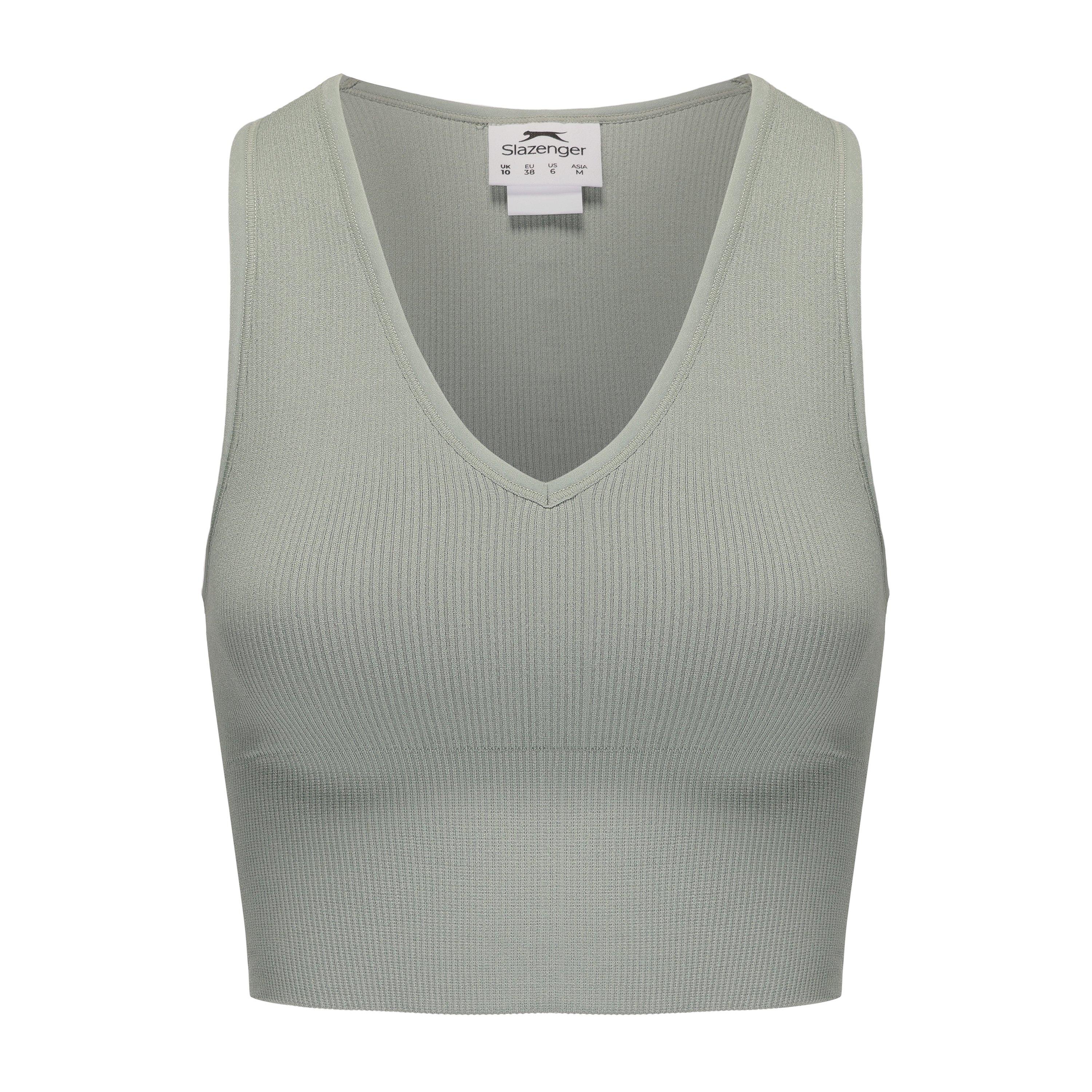 Green/Sugar - Slazenger - 2pk Croptank Womens - 2