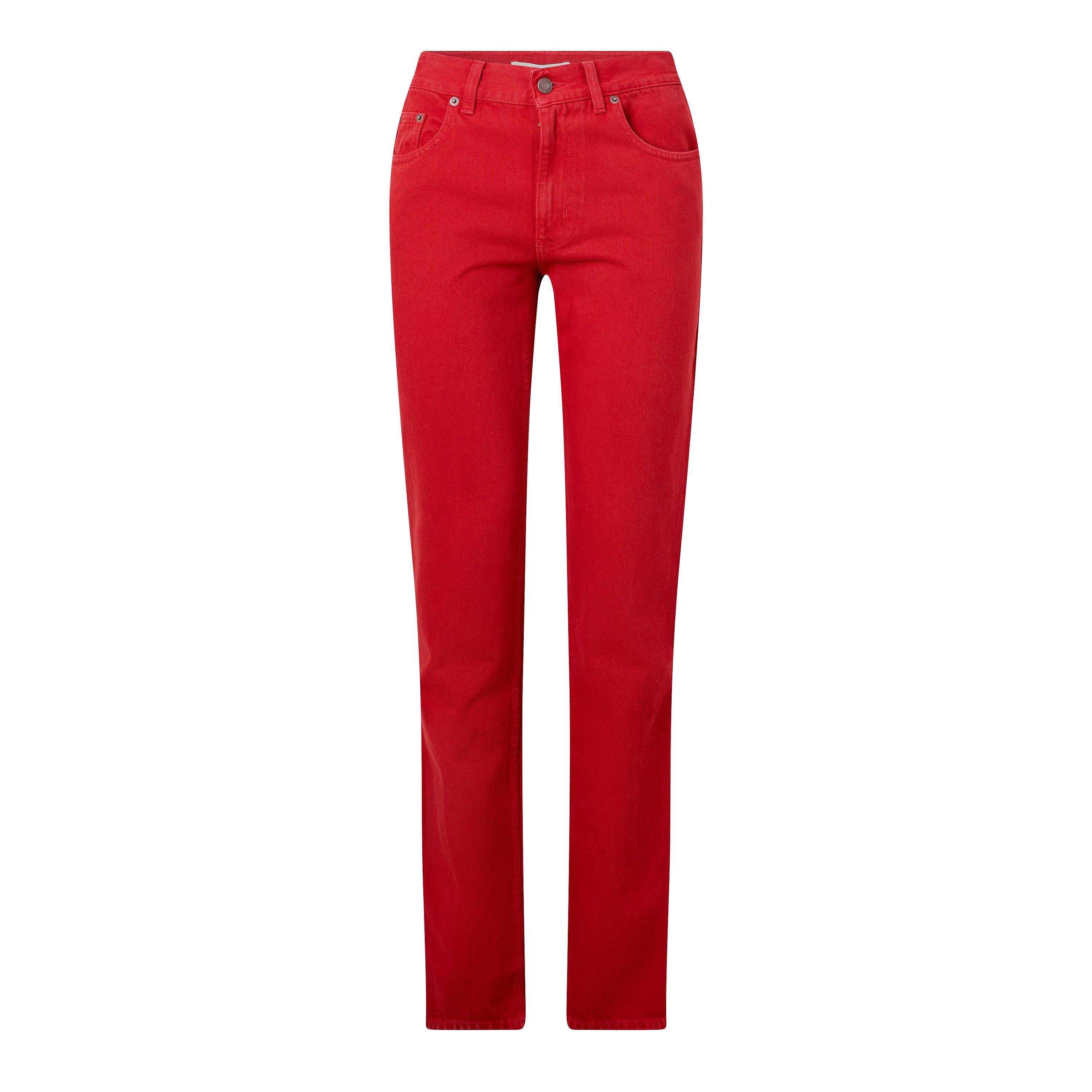 Chloé Red Cotton Pants - 27 - Image 3