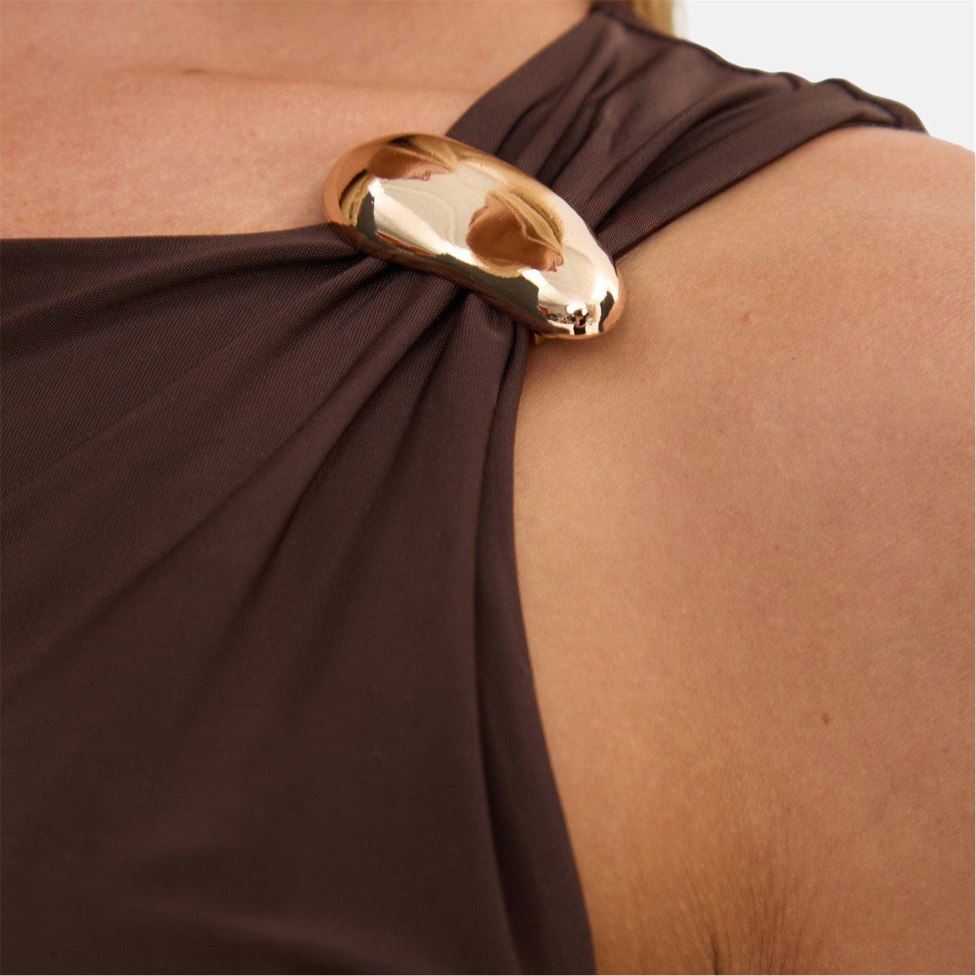 Brown - I Saw It First - Slinky Fashion Top - 4