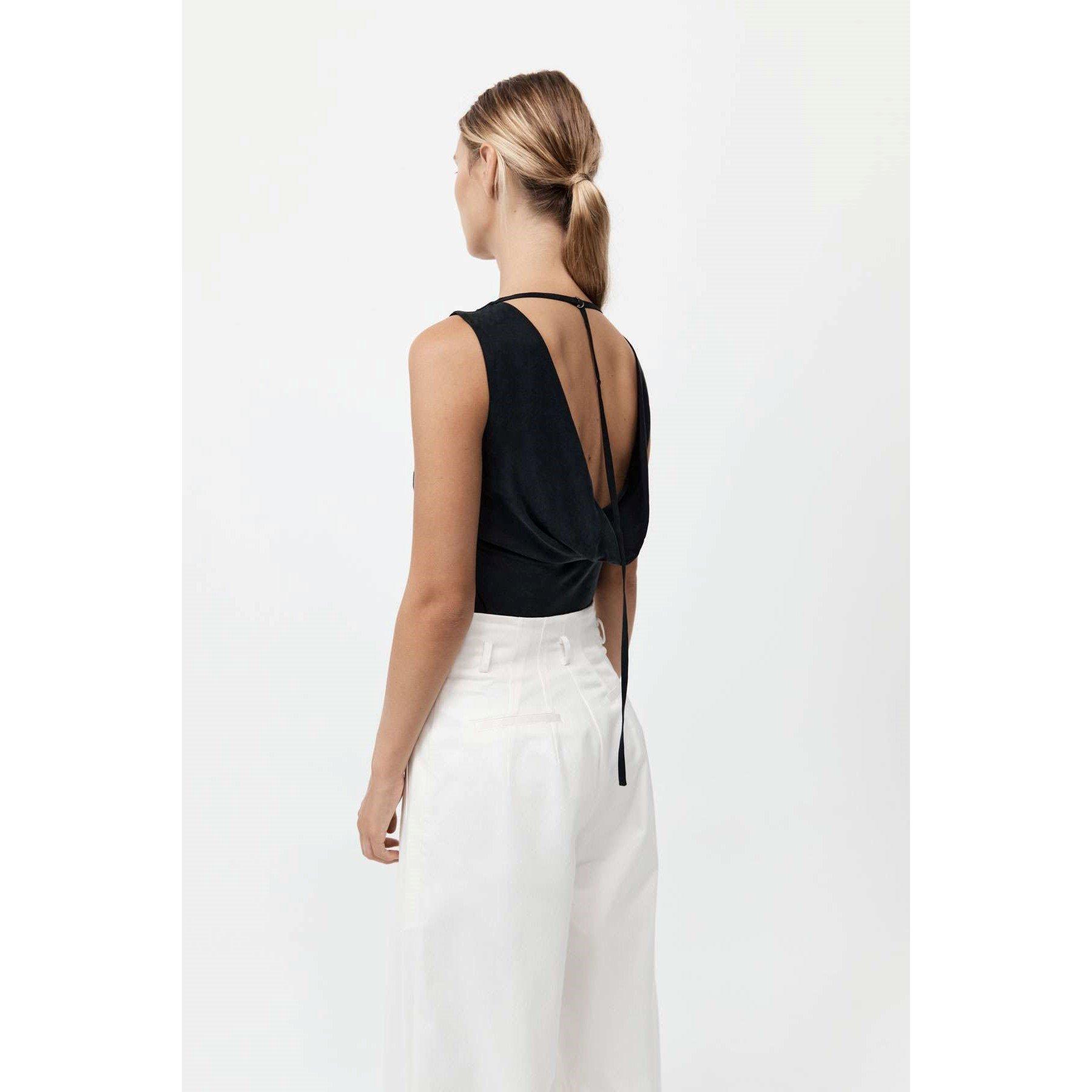 Black - St. Agni - Women's Draped Cowl Vest - 4
