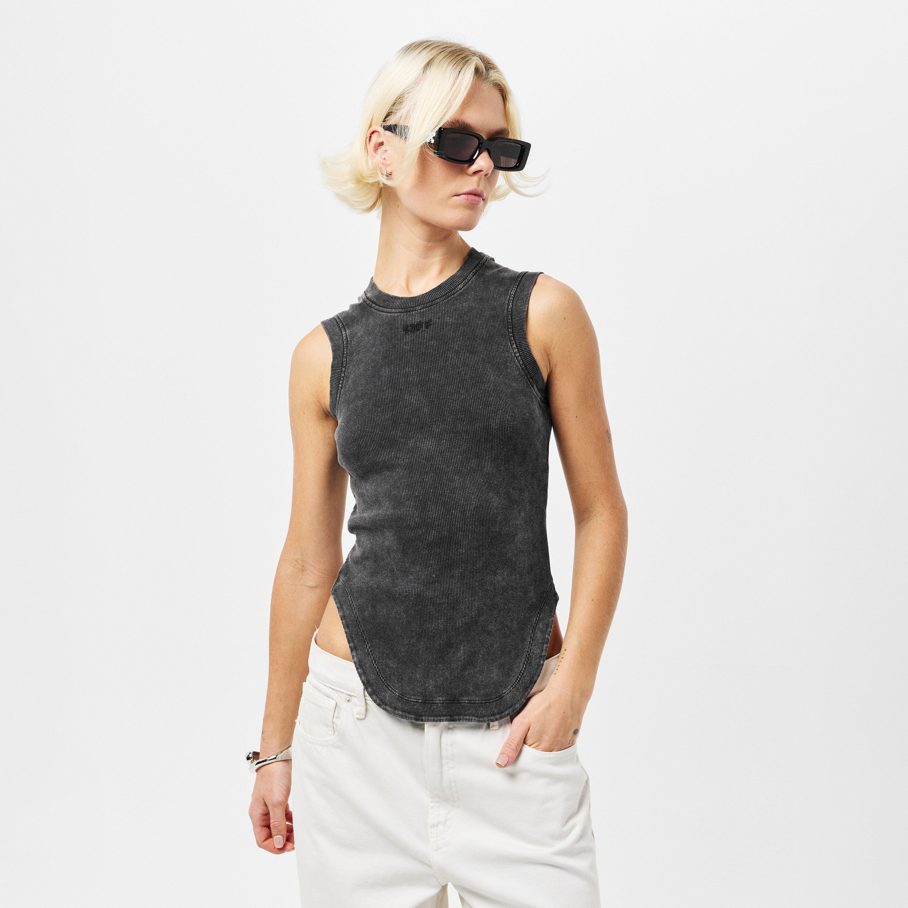 Grey - Off White - Women's Marble Cami Top - 3