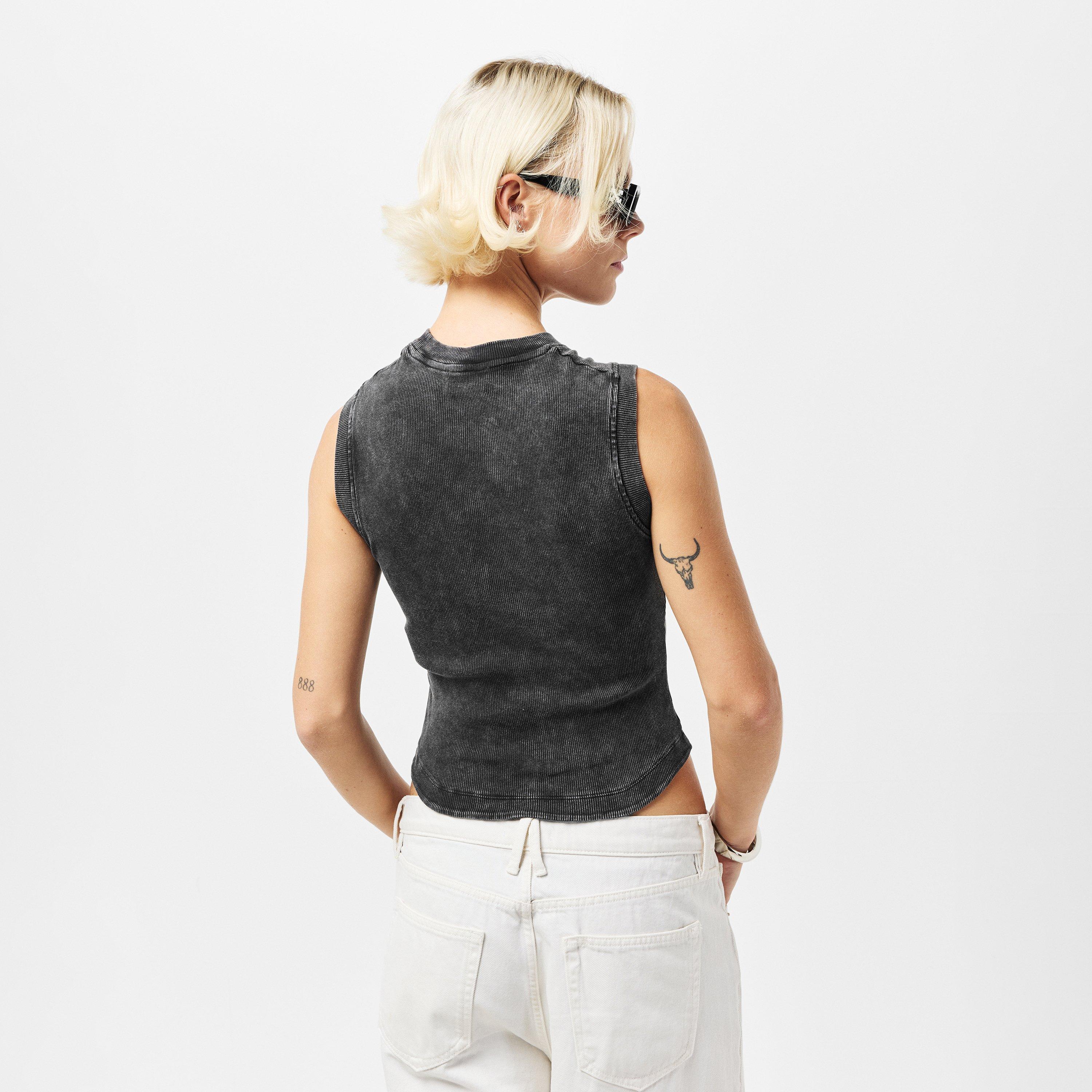 Grey - Off White - Women's Marble Cami Top - 4