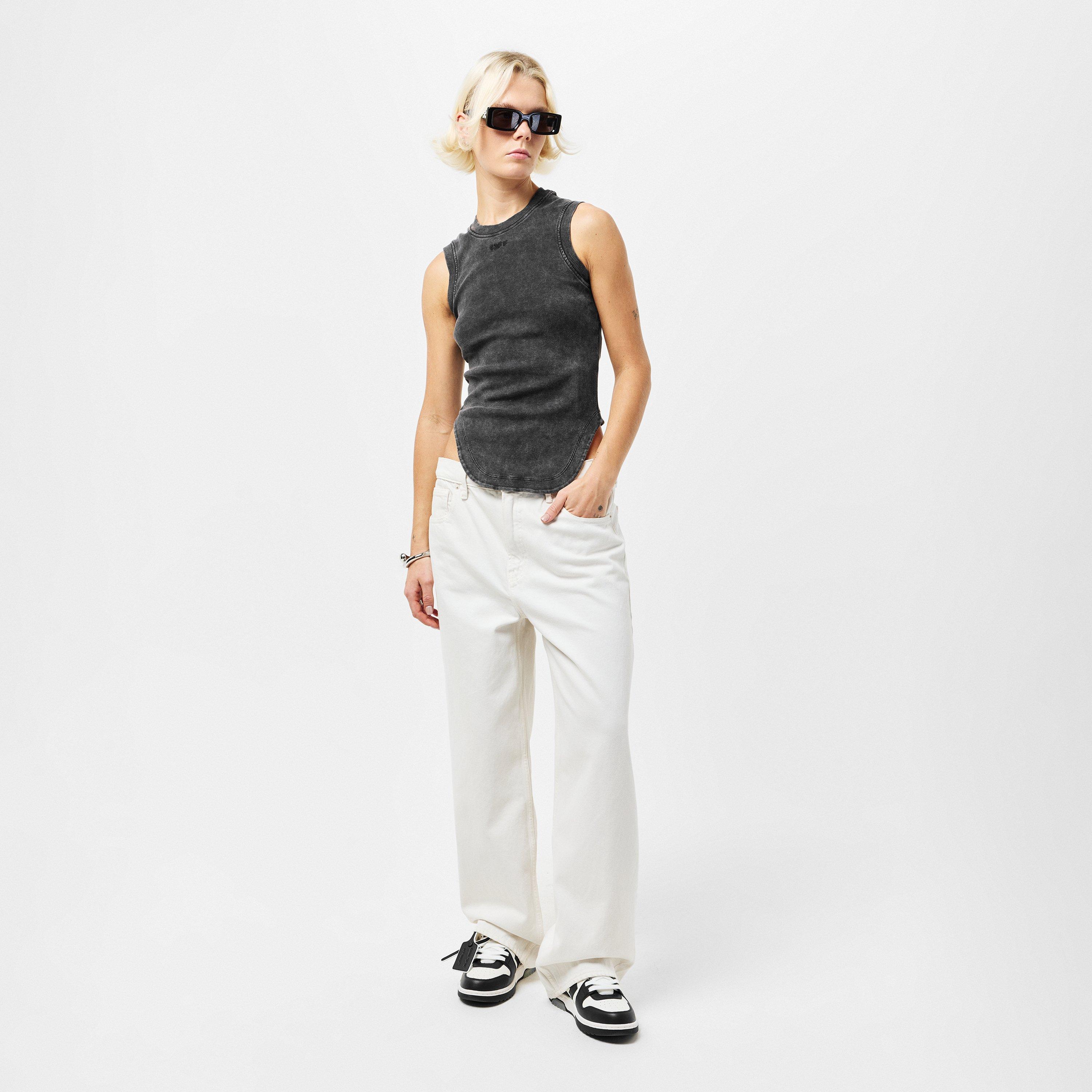 Grey - Off White - Women's Marble Cami Top - 6