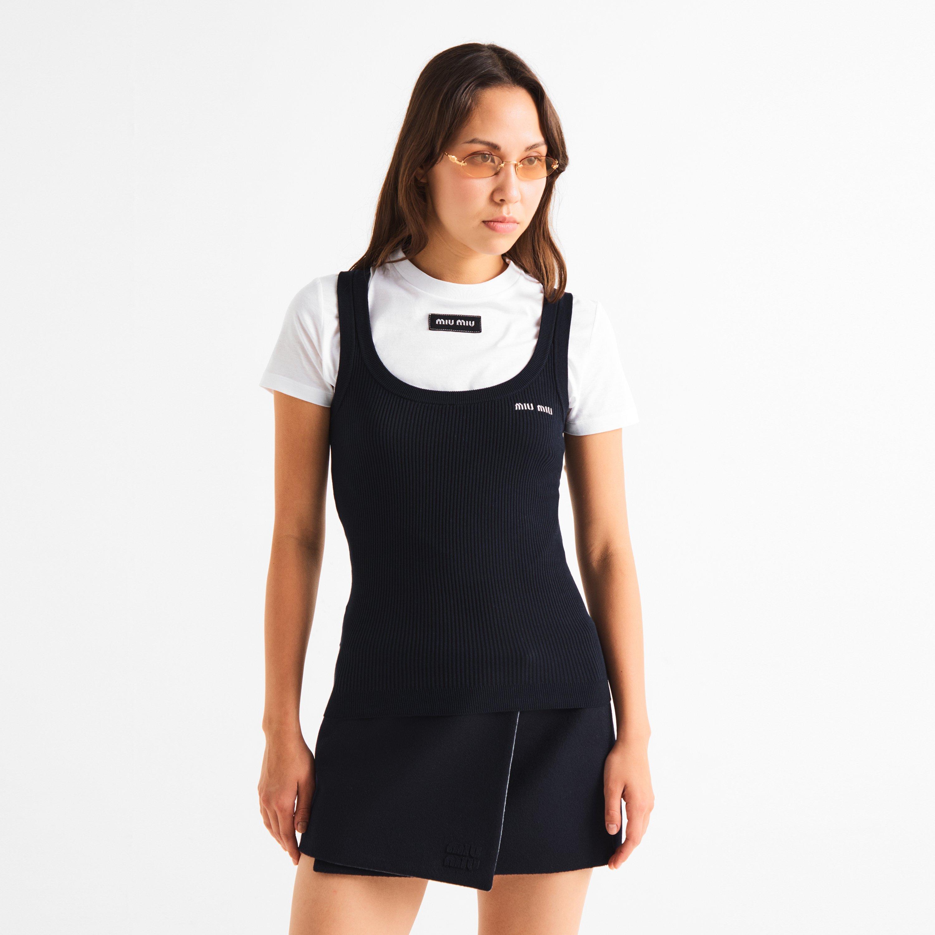 Bleu - Miu Miu - Miu Rib Tank Ld64 - 3