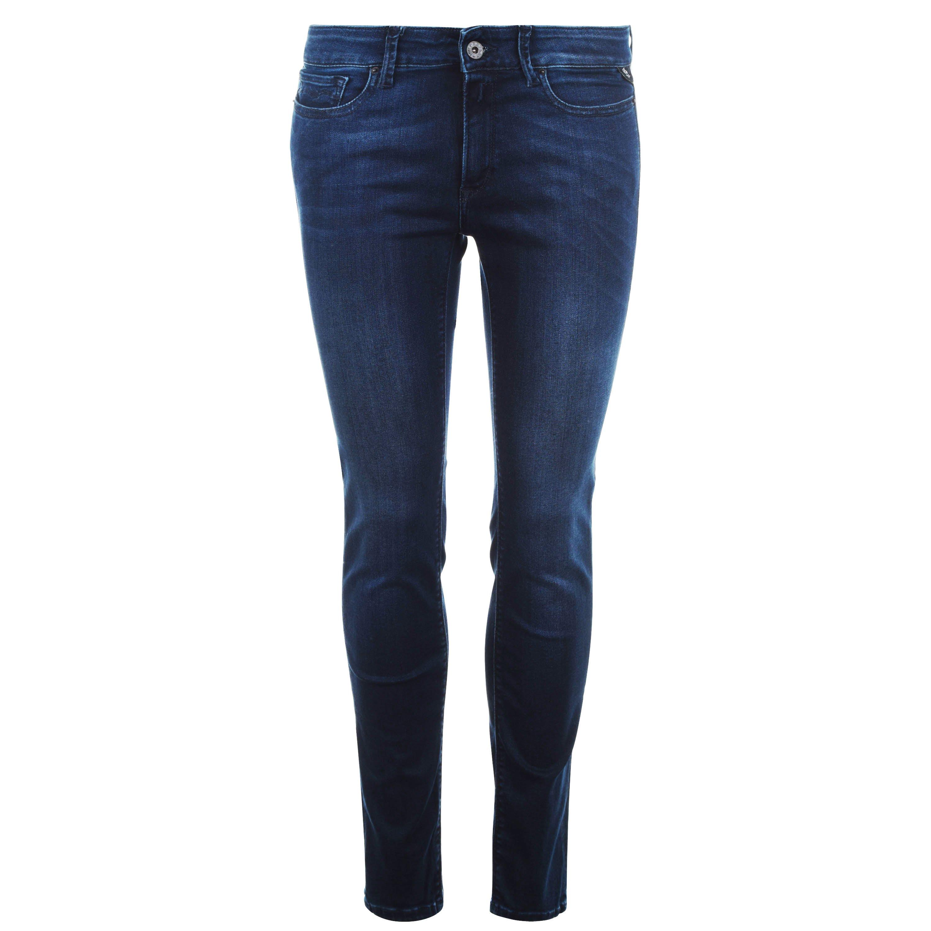 Dark Wash - Replay - Luzien Power Stretch Skinny Jeans - 1