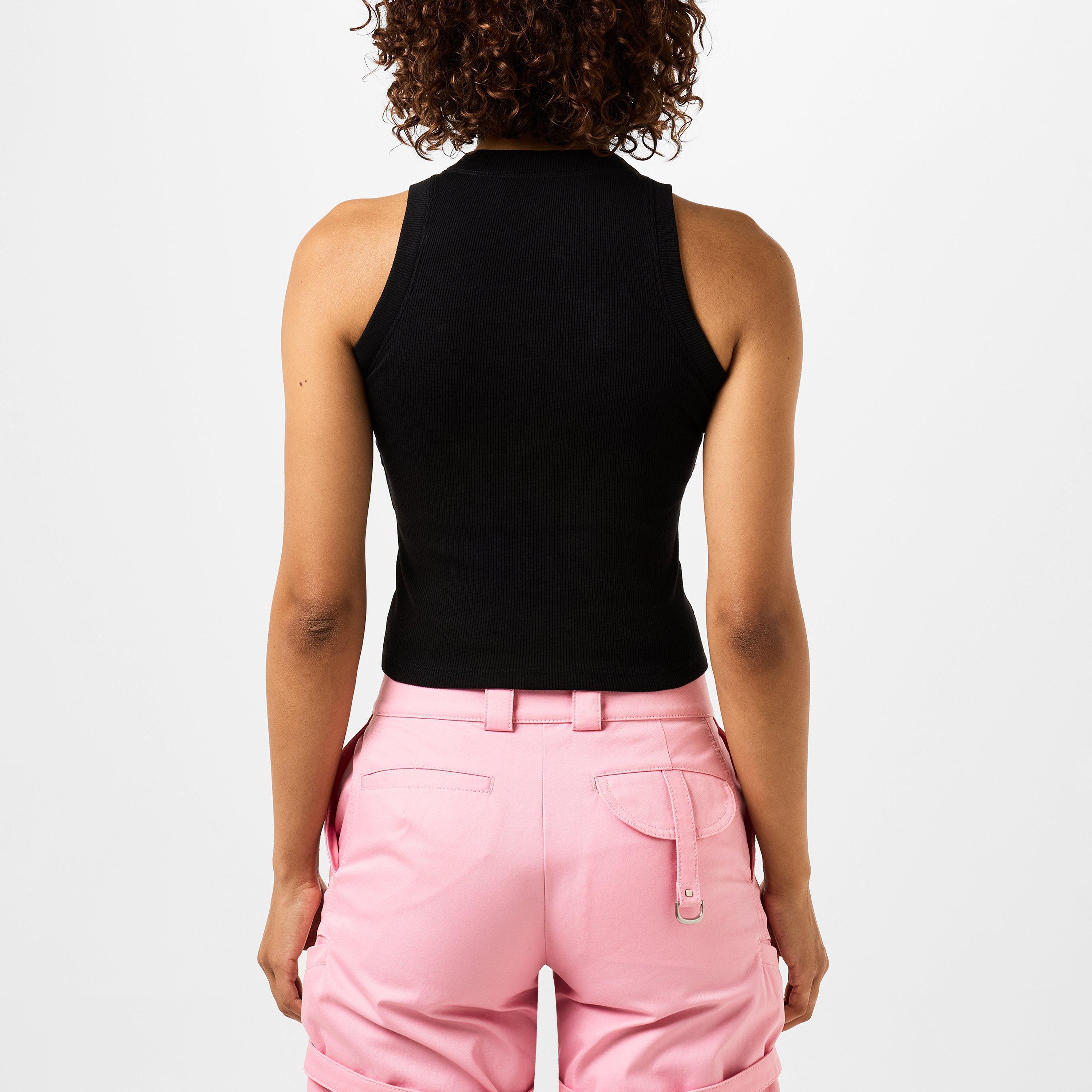 Black - Off White - Women's Stmp Rb Ribbed Tank Top - 3