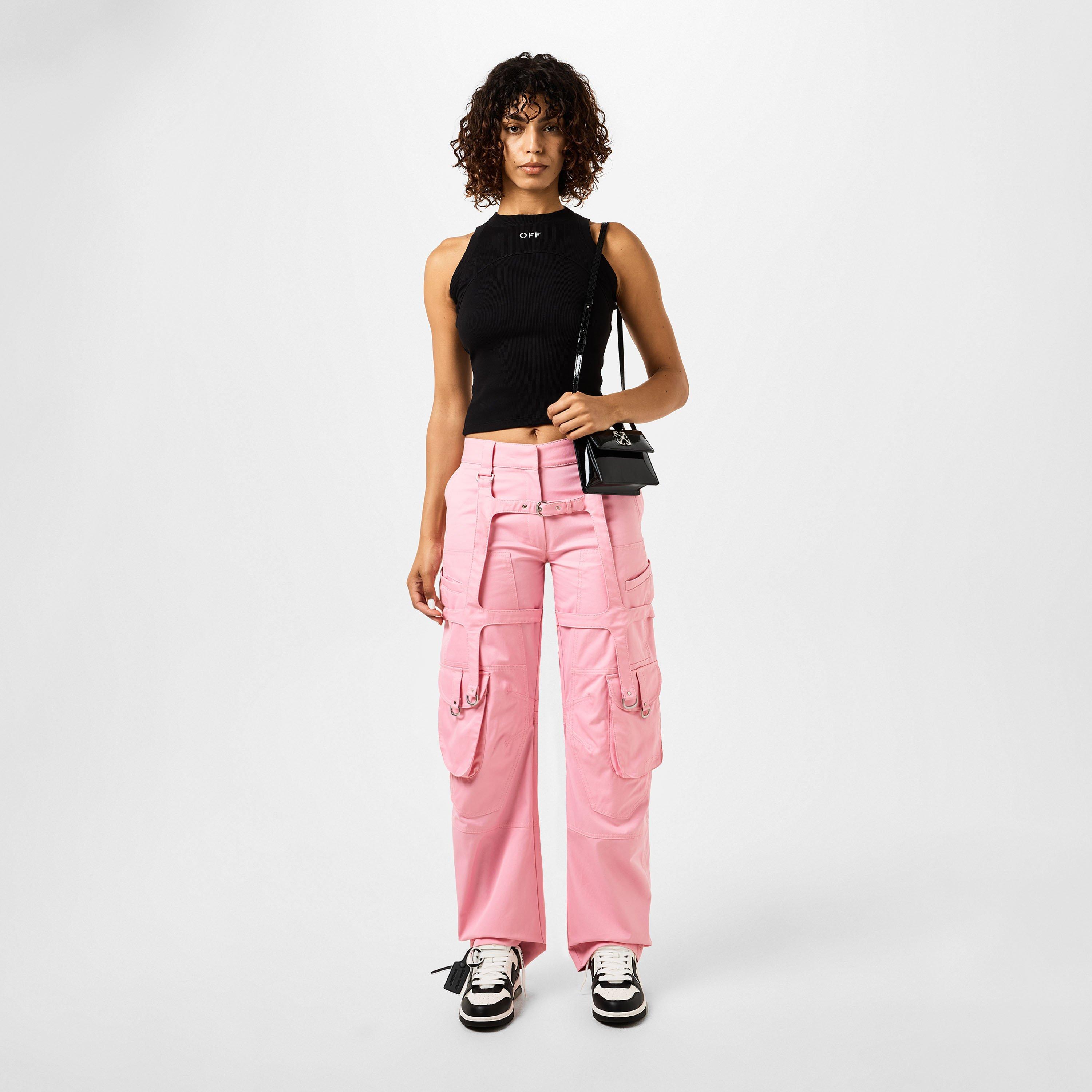 Black - Off White - Women's Stmp Rb Ribbed Tank Top - 4