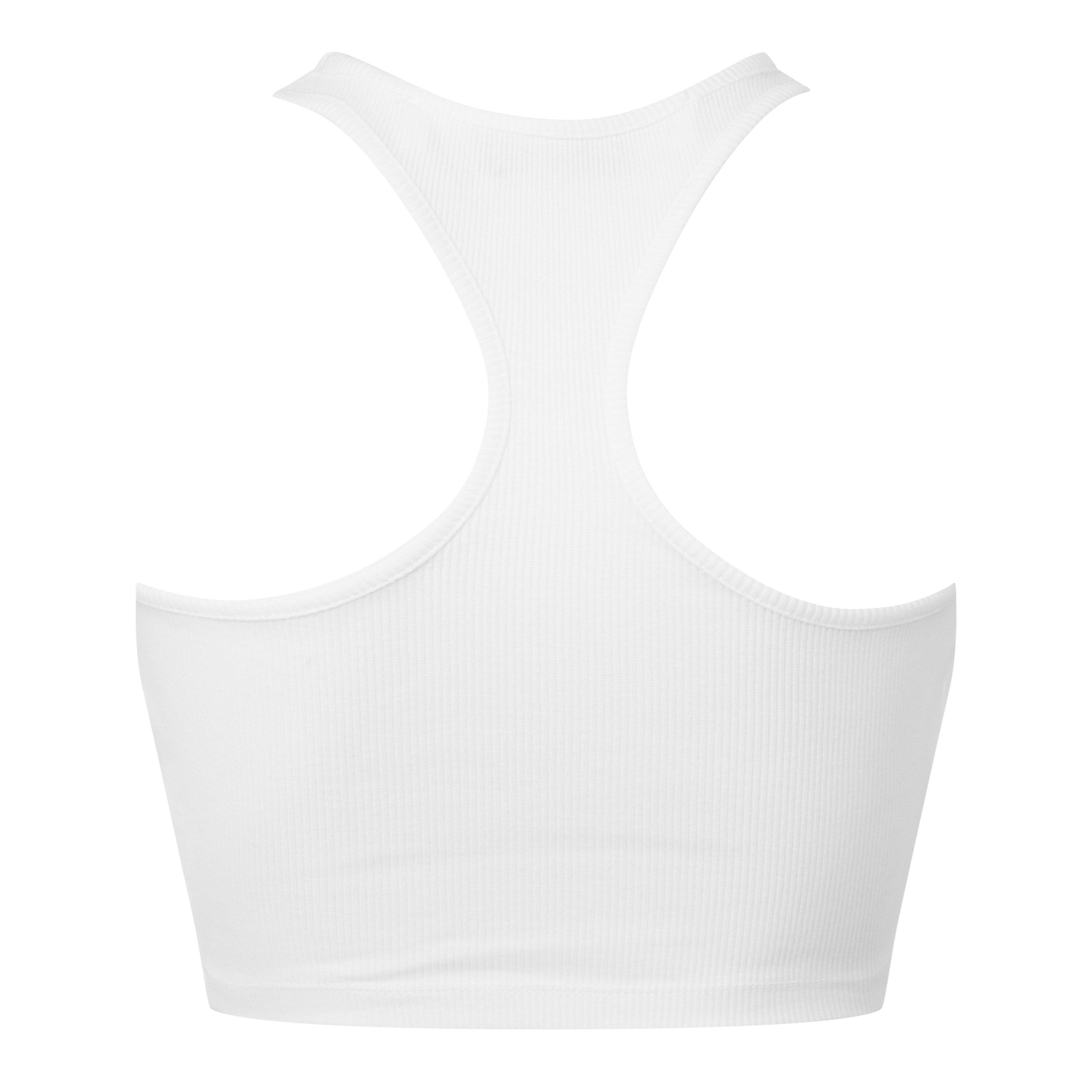 White - Off White - Women's Bling Baseball Tank Top - 2