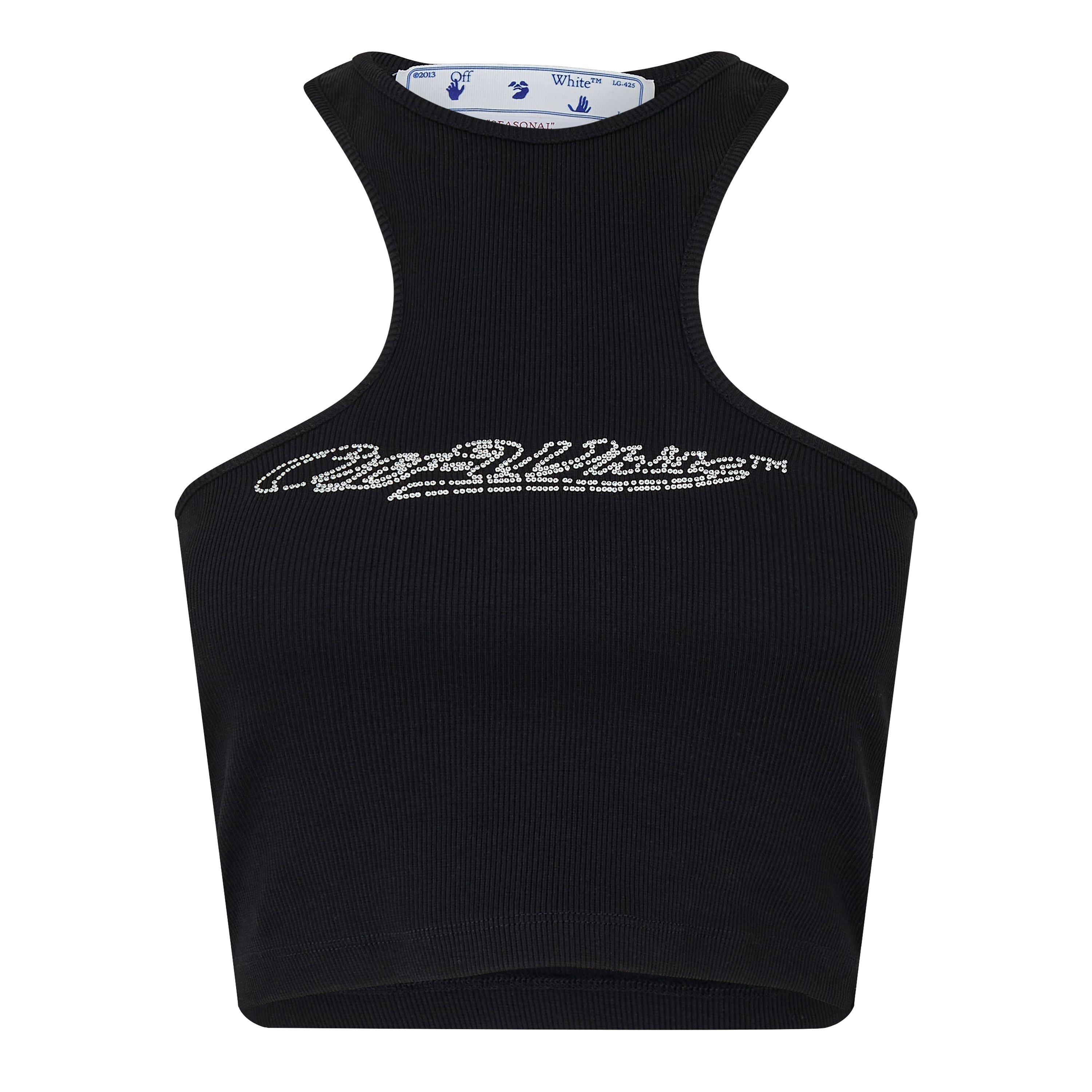 Off White Women's Baseball Rowing Tank Vest - Black - 12 (M)