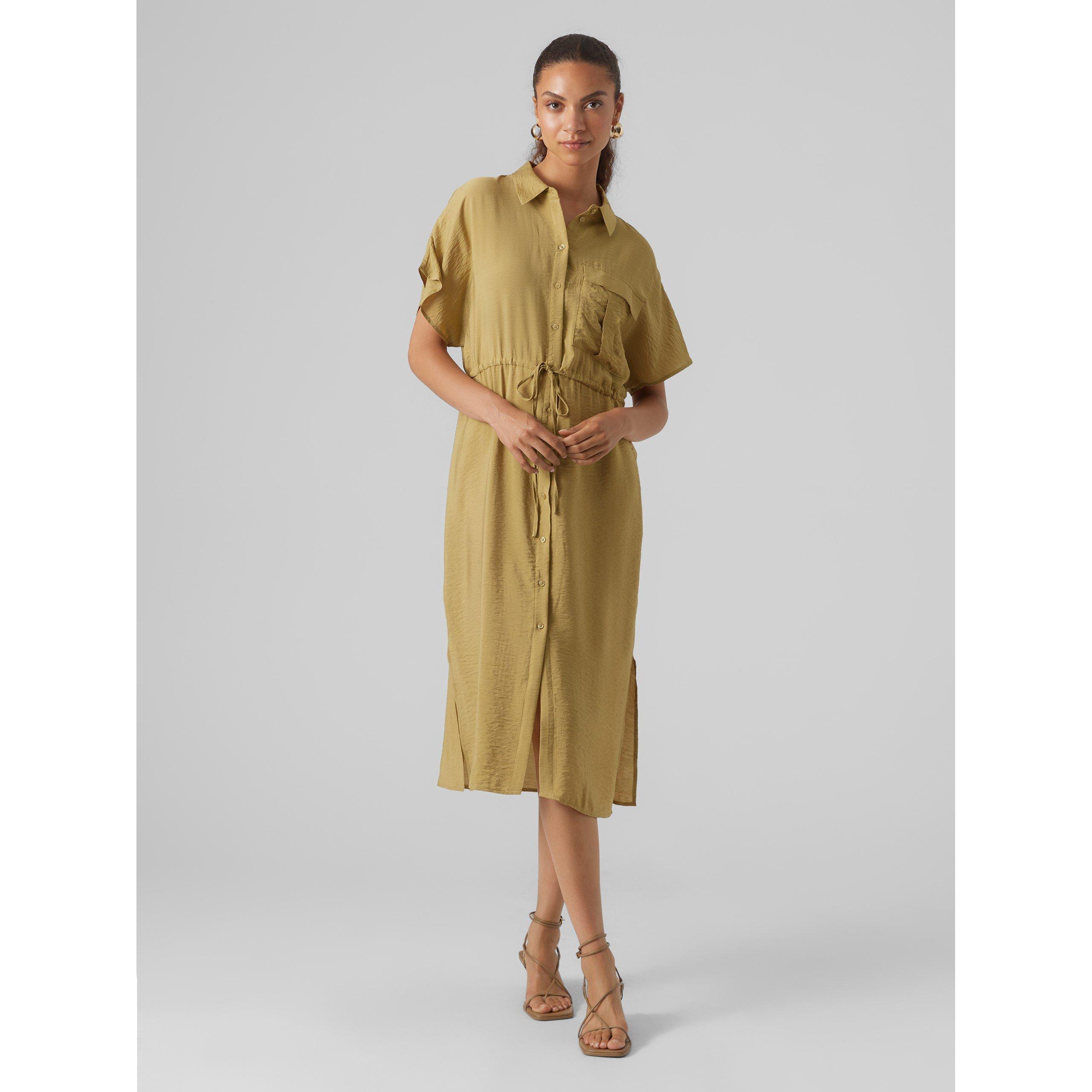 Khaki - Vero Moda - Women's Iris Shirt Dress - 2