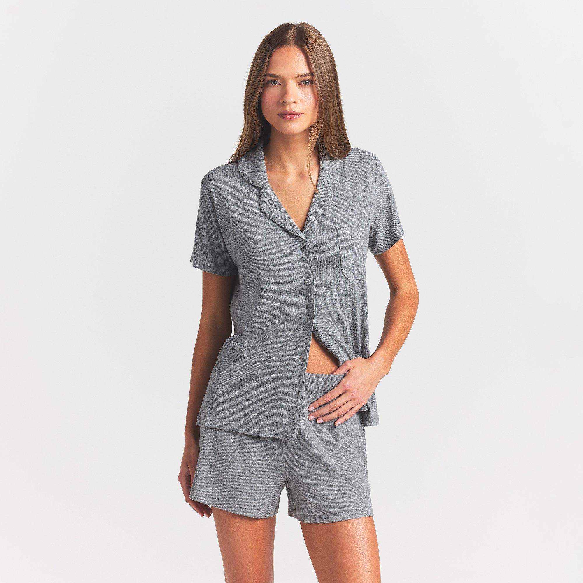 HEATHER GREY - SKIMS - Women's Short PJ Set Cami Top - 3