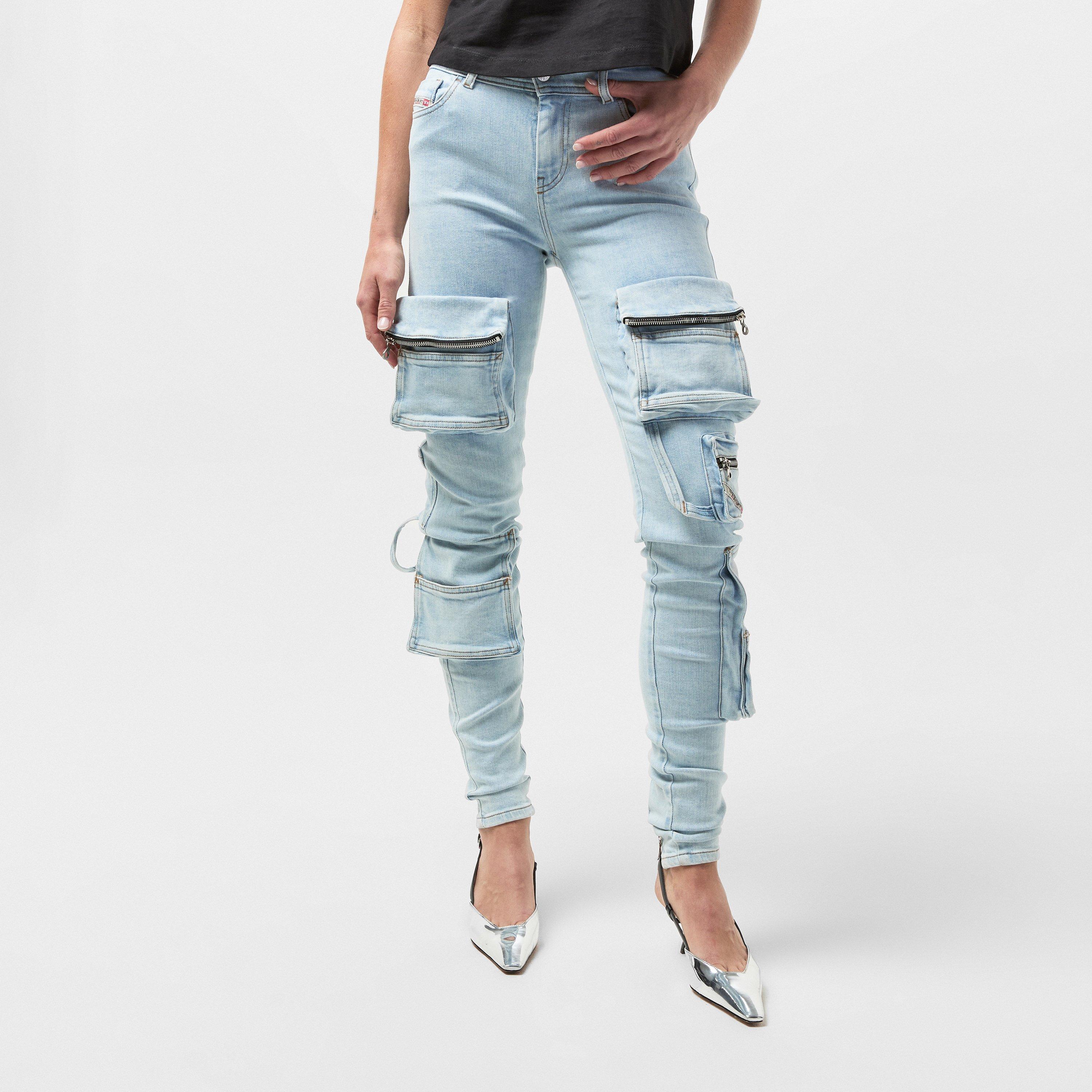 Blue Denim - Diesel - Women's Skinny Jeans - 3