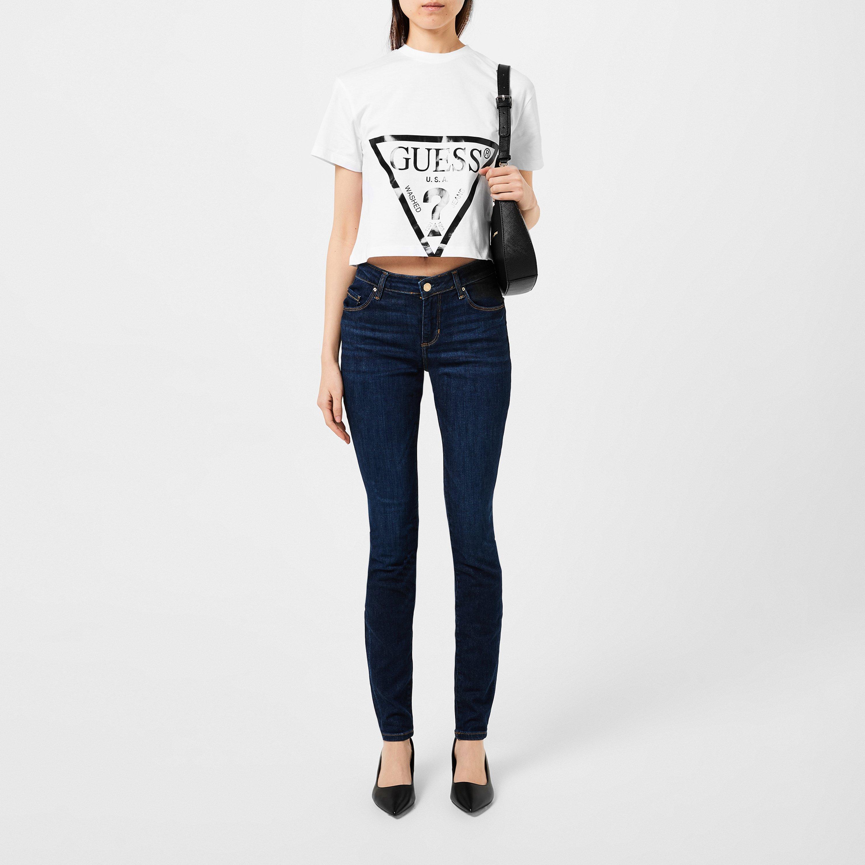 Blue D4GV1 - Guess - High Rise Skinny Jeans - 4