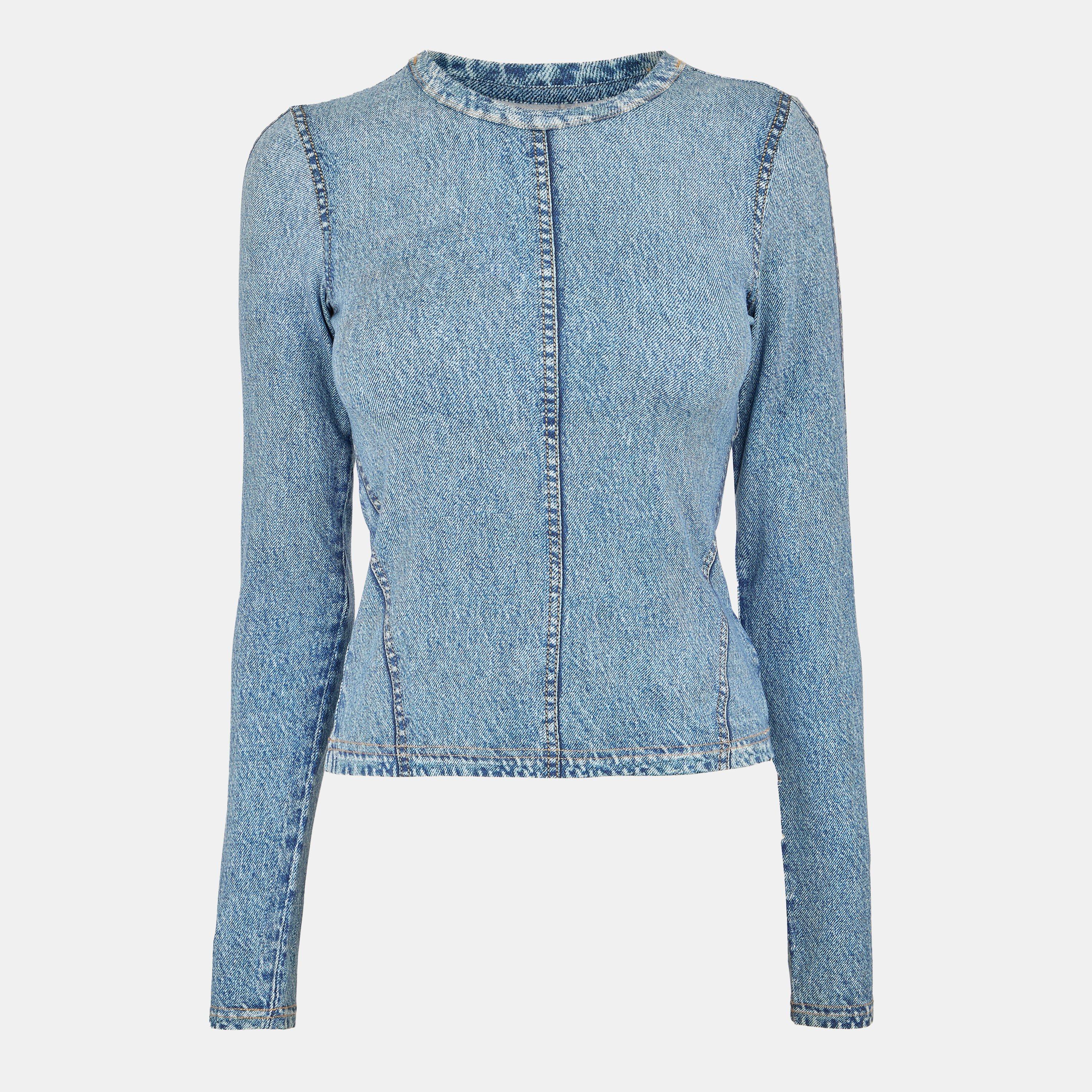 tessa - Rag and Bone - Women's Textured Relaxed Fit Long Sleeve T-Shirt - 1