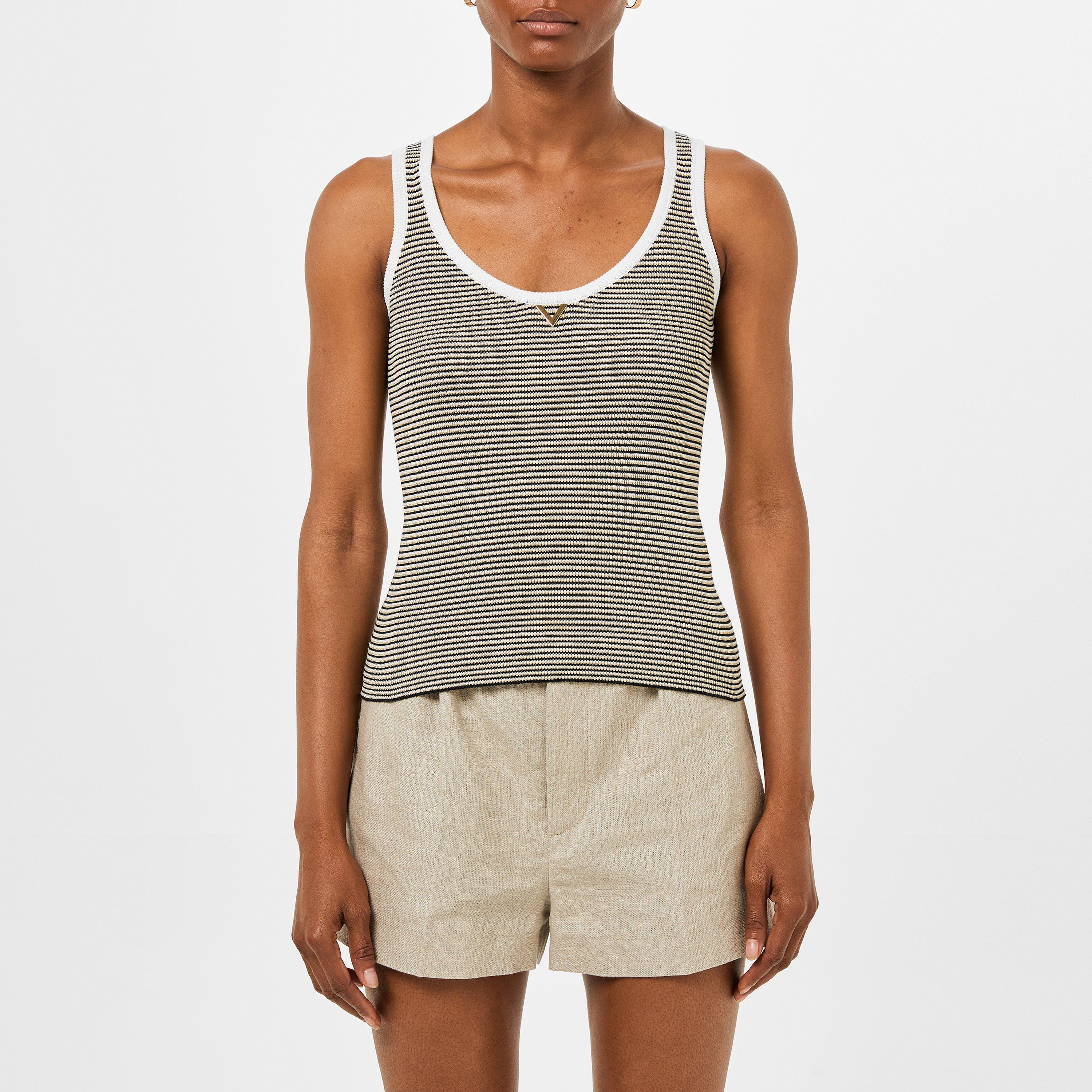 Avorio Navy Oro - Valentino - Ribbed Vest - 1