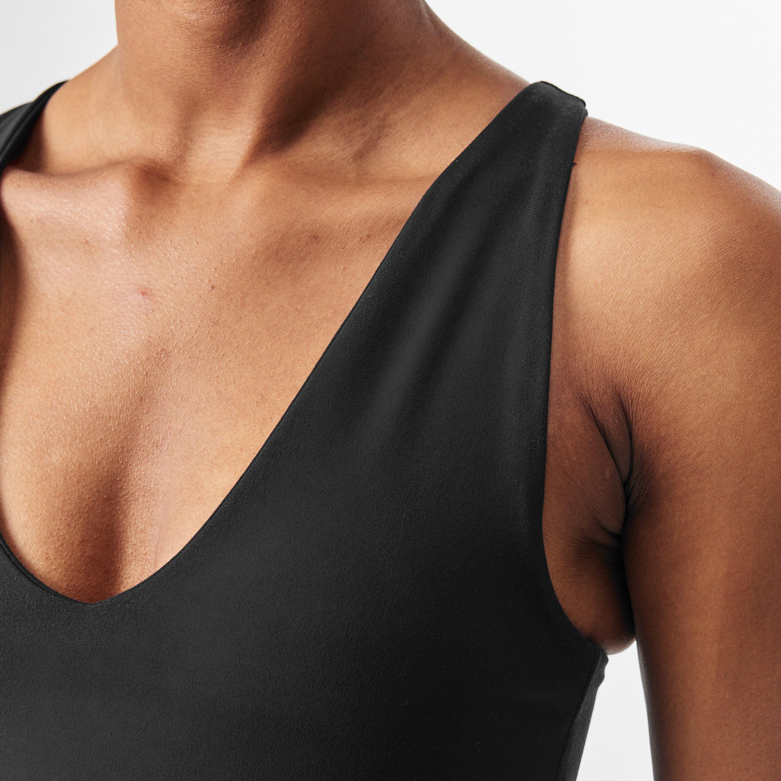 Jet Black - Represent - Women's V Neck Tank Top with Built-in Bra - 5
