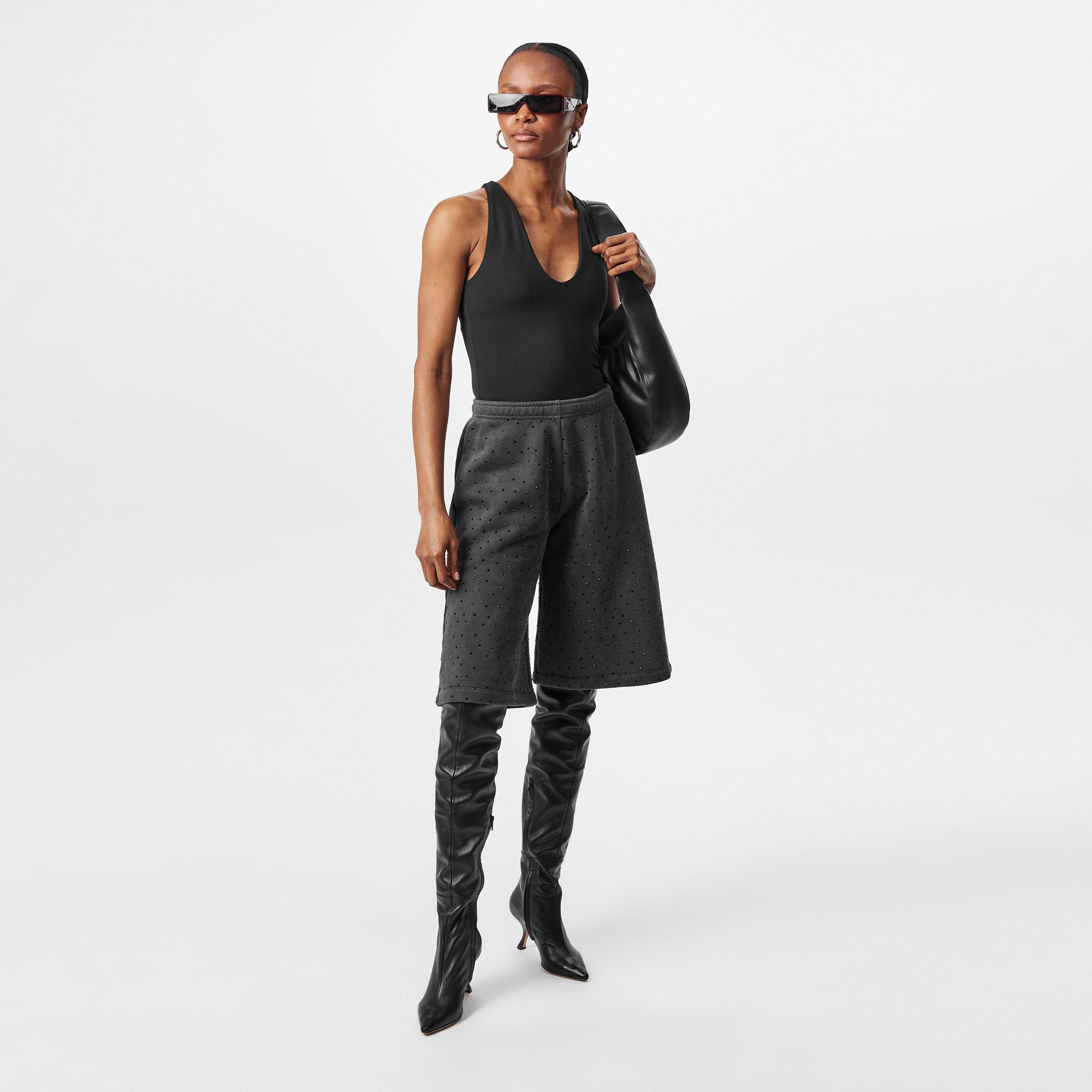 Jet Black - Represent - Women's V Neck Tank Top with Built-in Bra - 6