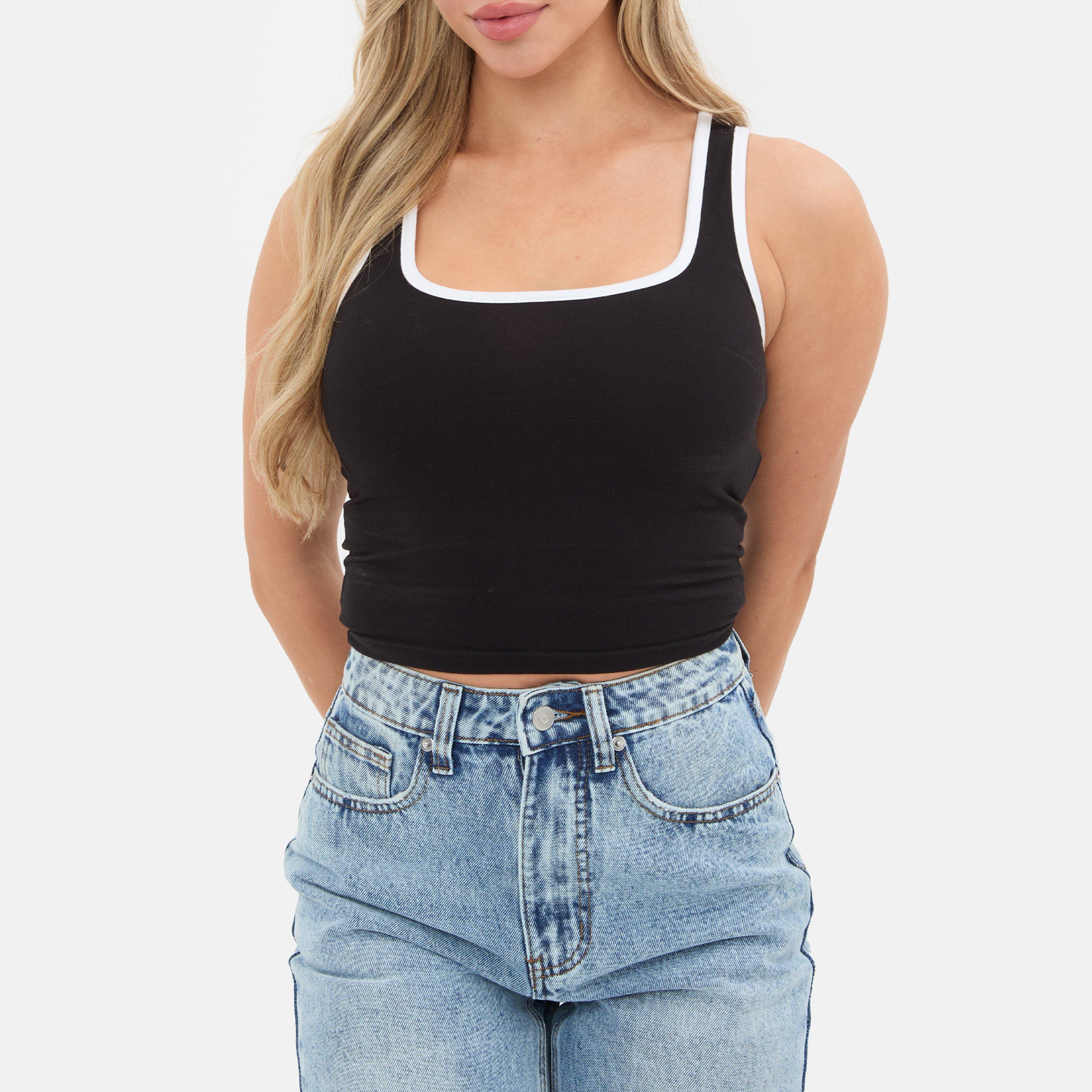 Black - I Saw It First - Contrast Vest Top - 2