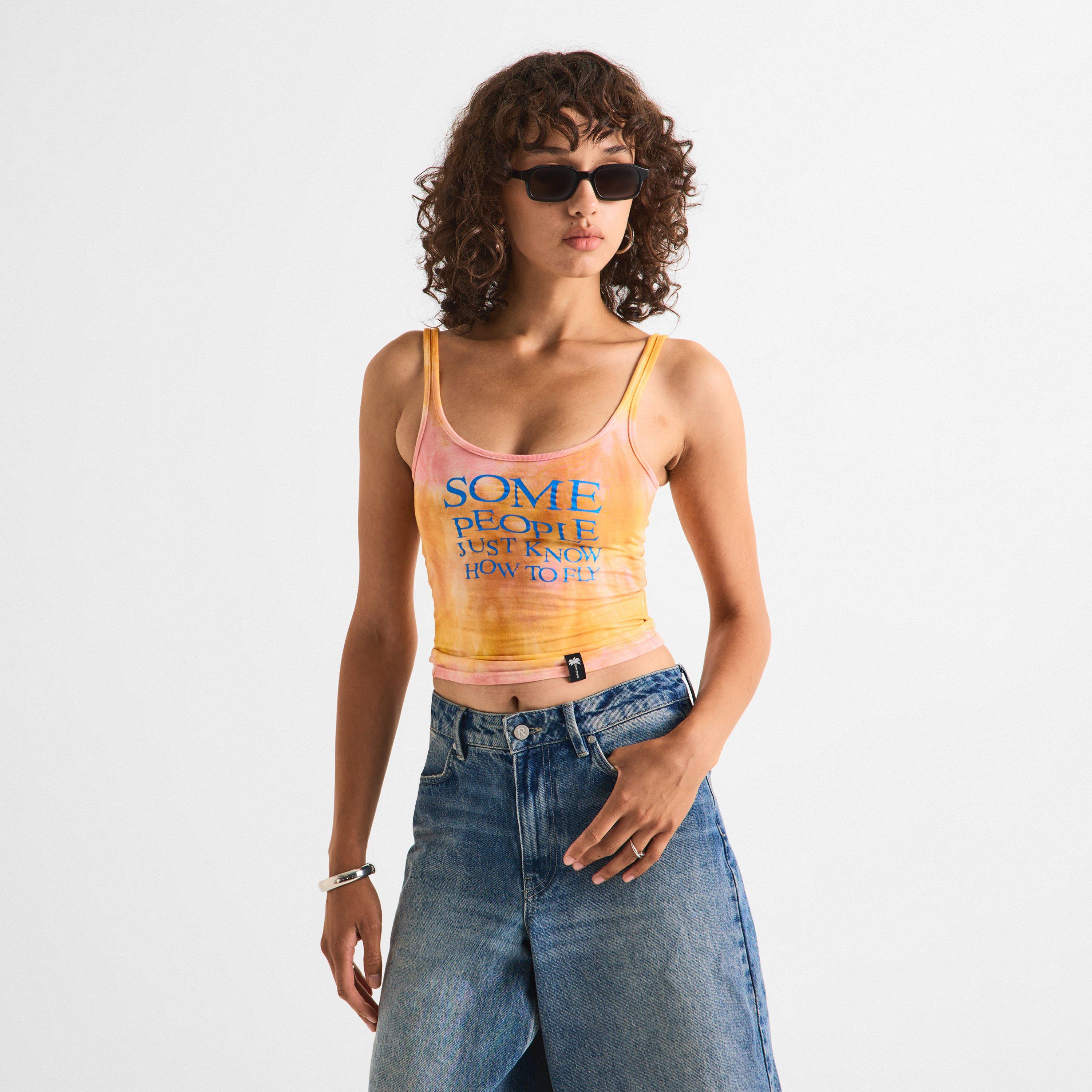 Orange - Palm Angels - Womens x Hi Ibiza Tie Dye Tank - 3