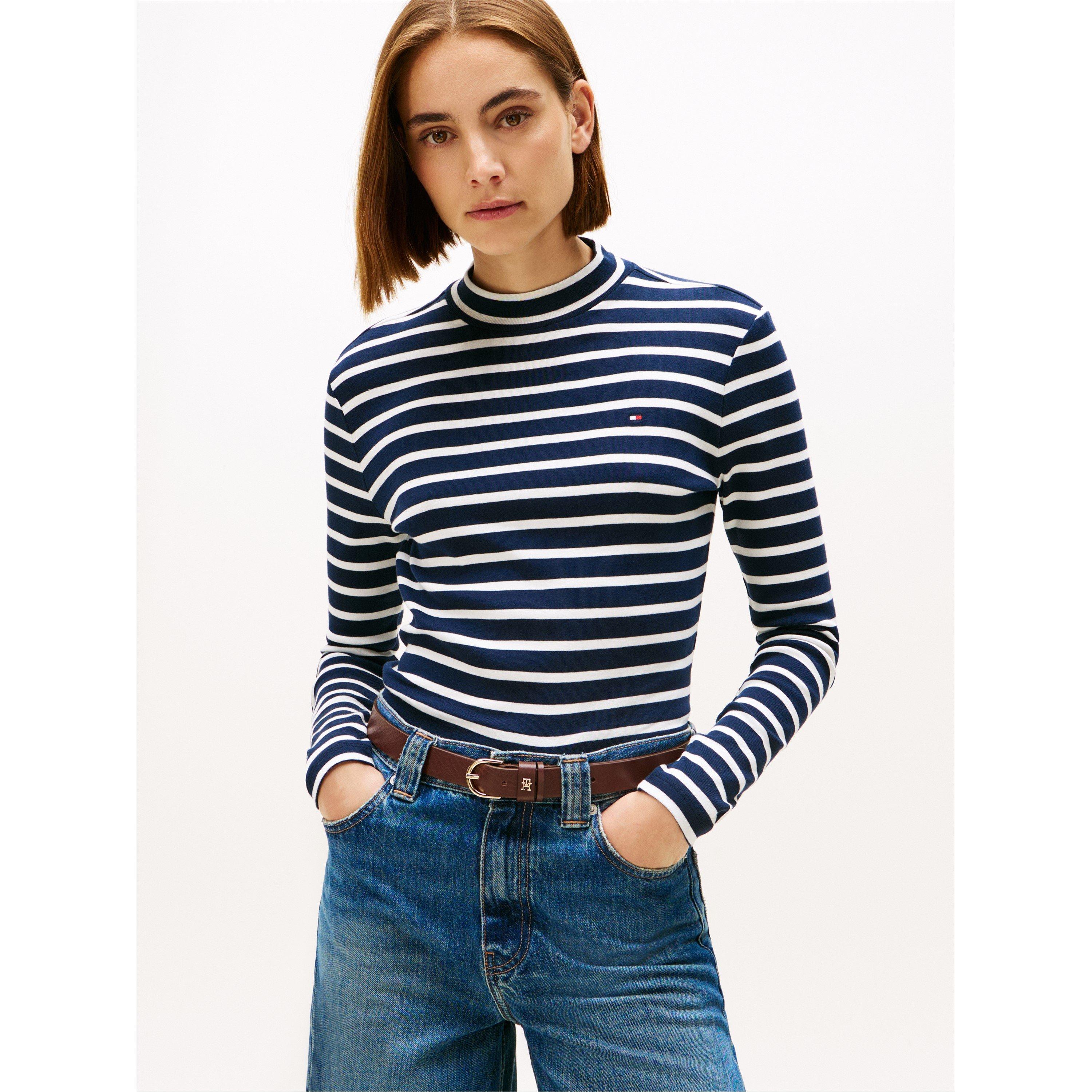 Dark Night Navy - Tommy Hilfiger - Women's Slim Cody Long-Sleeve T-Shirt - 2
