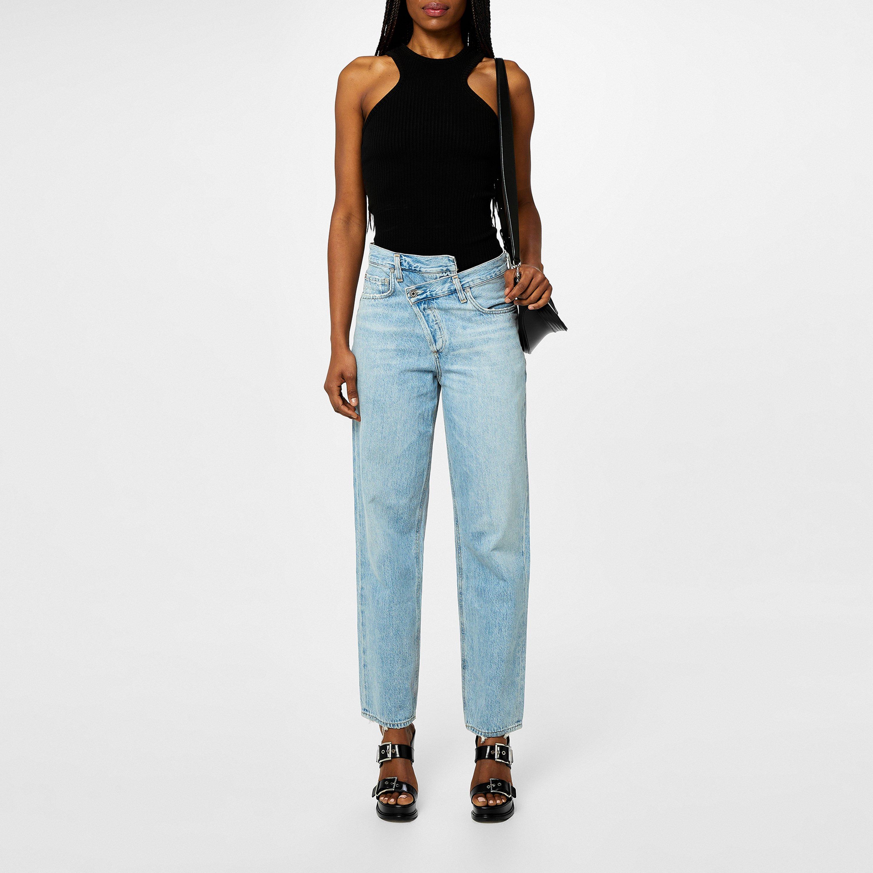 Black - Agolde - Bea Cutaway Tank Top - 4