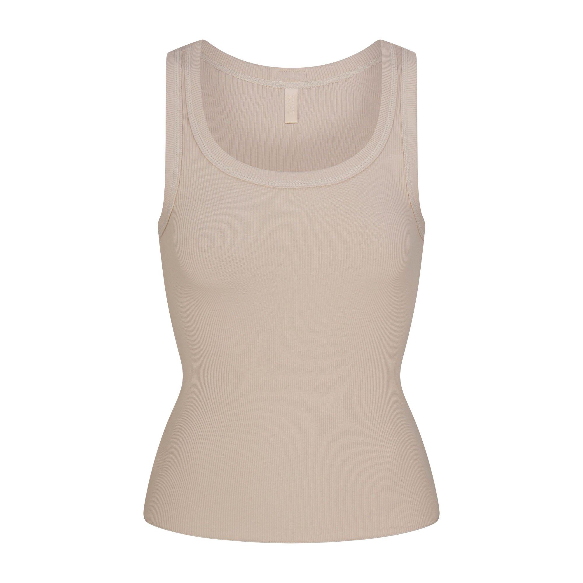 SKIMS Women's Scoop Tank Cami Top - STONE - Size 10 (S)