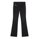 Noir 02 - Diesel Jeans - stonewashed logo-print shorts Grey - 1