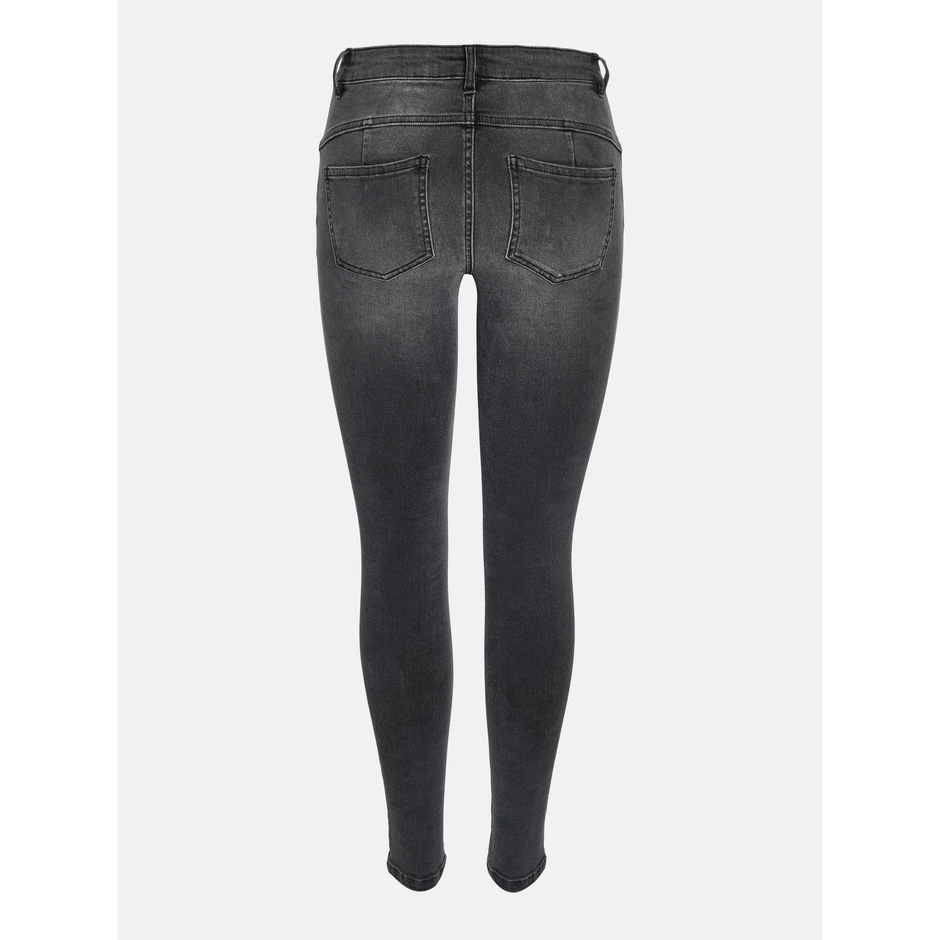 Dark Grey Denim - Noisy May - Shaper Skinny Jeans - 2