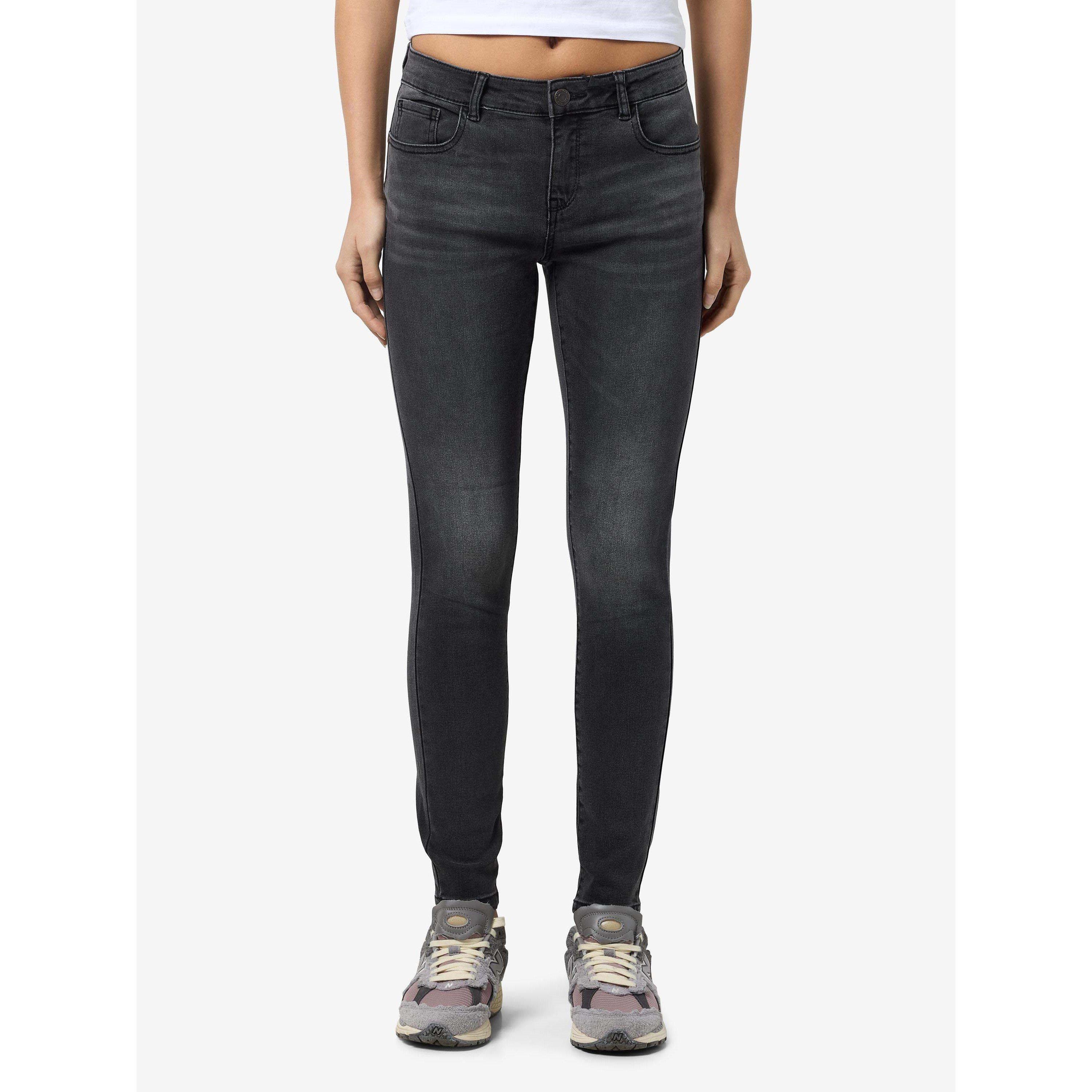Dark Grey Denim - Noisy May - Shaper Skinny Jeans - 3