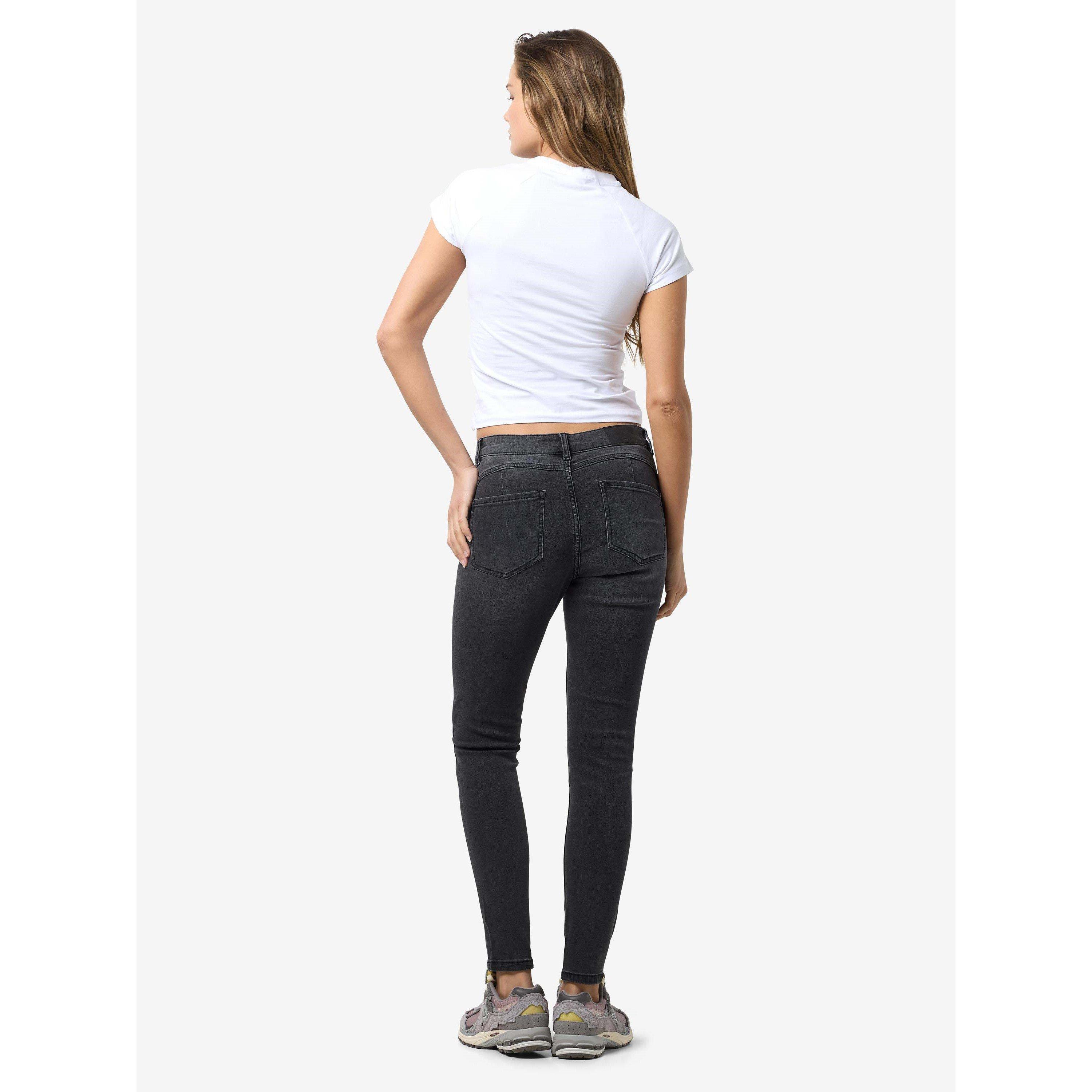 Dark Grey Denim - Noisy May - Shaper Skinny Jeans - 4