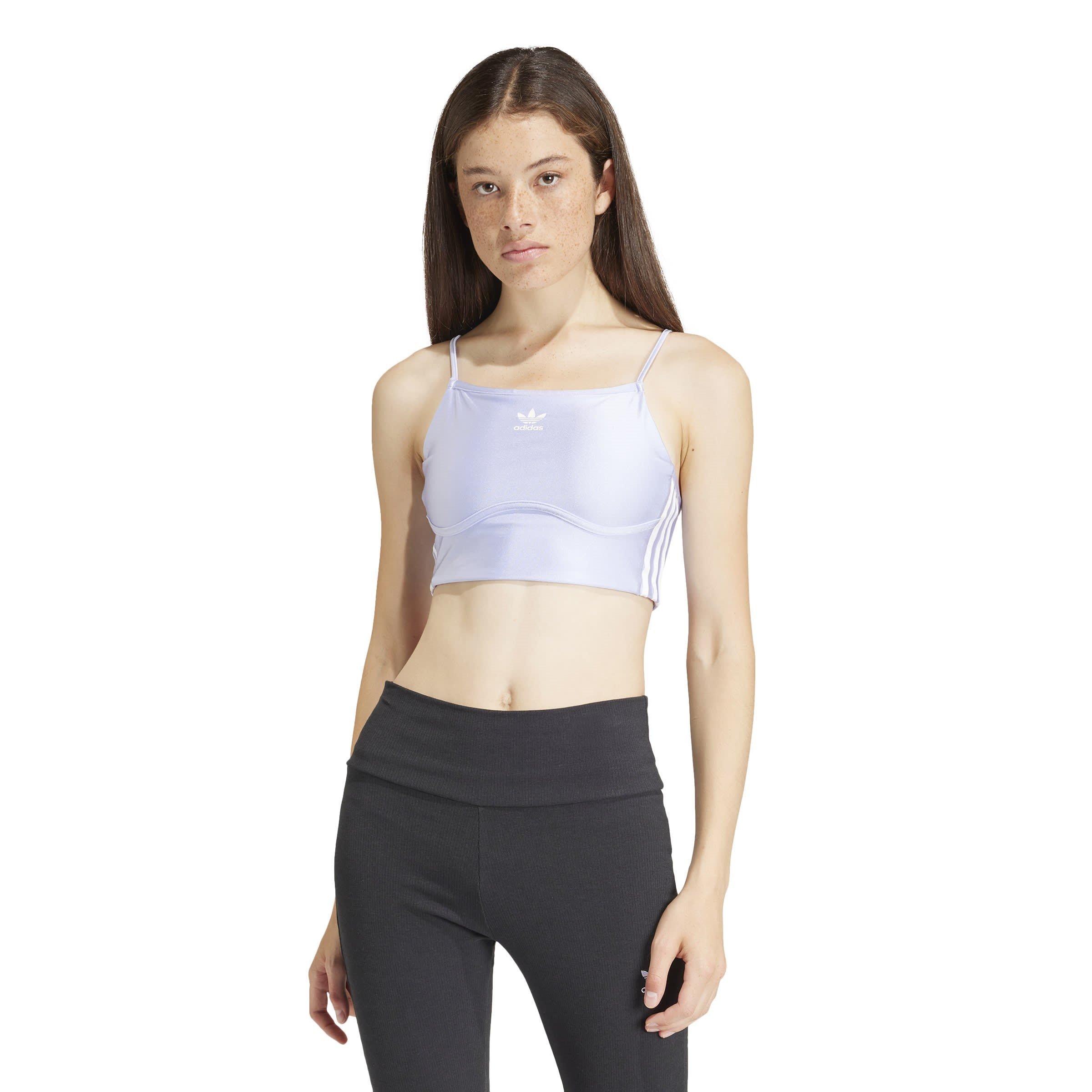 Purple - adidas Originals - 3-Stripe Bra Top Womens - 2