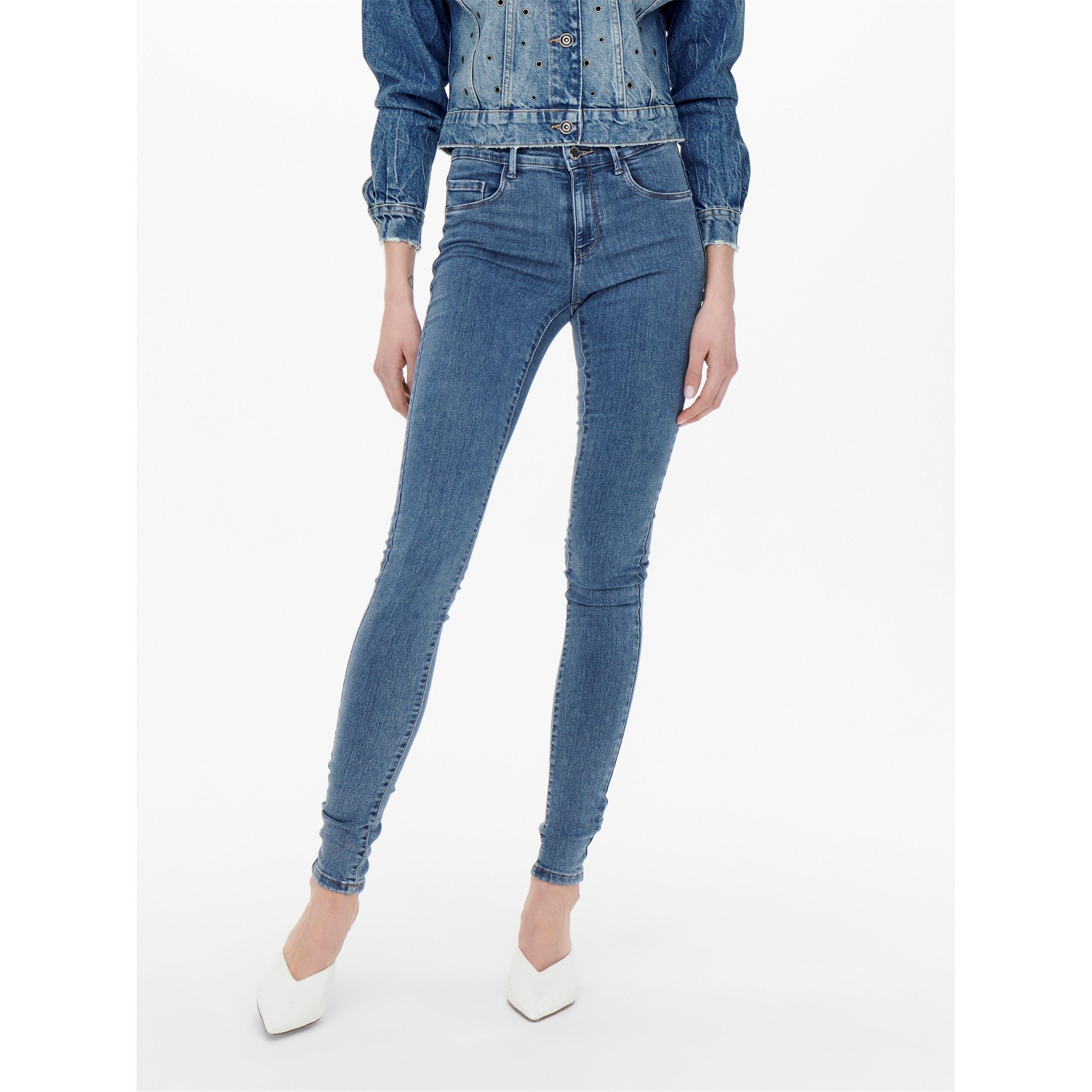 Only Women's Rain Skinny Jeans - Medium Blue - S L30