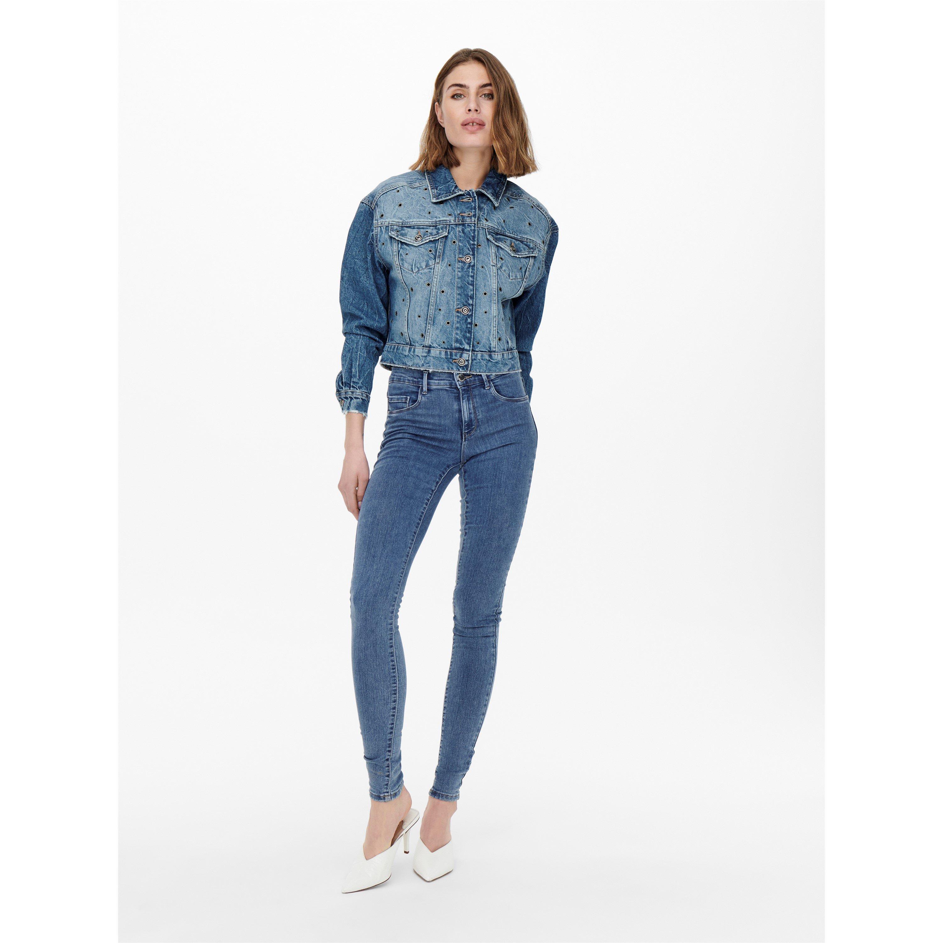 Medium Blue - Only - Women's Rain Skinny Jeans - 2