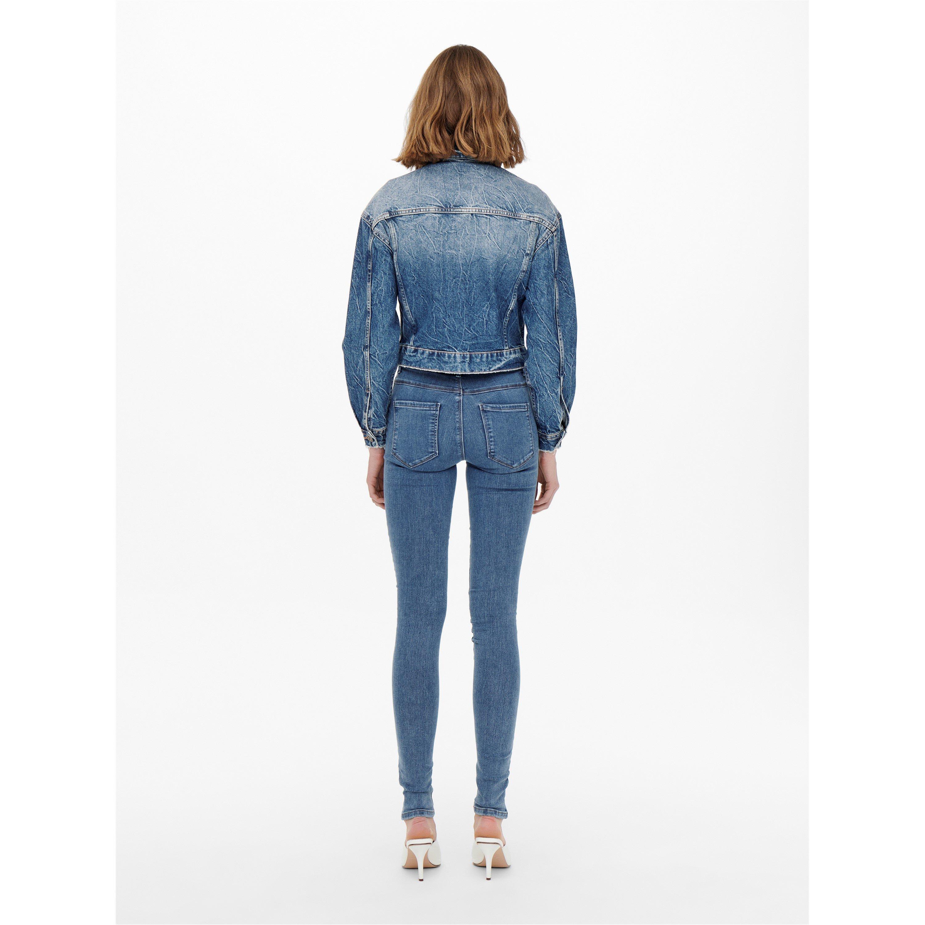 Medium Blue - Only - Women's Rain Skinny Jeans - 3