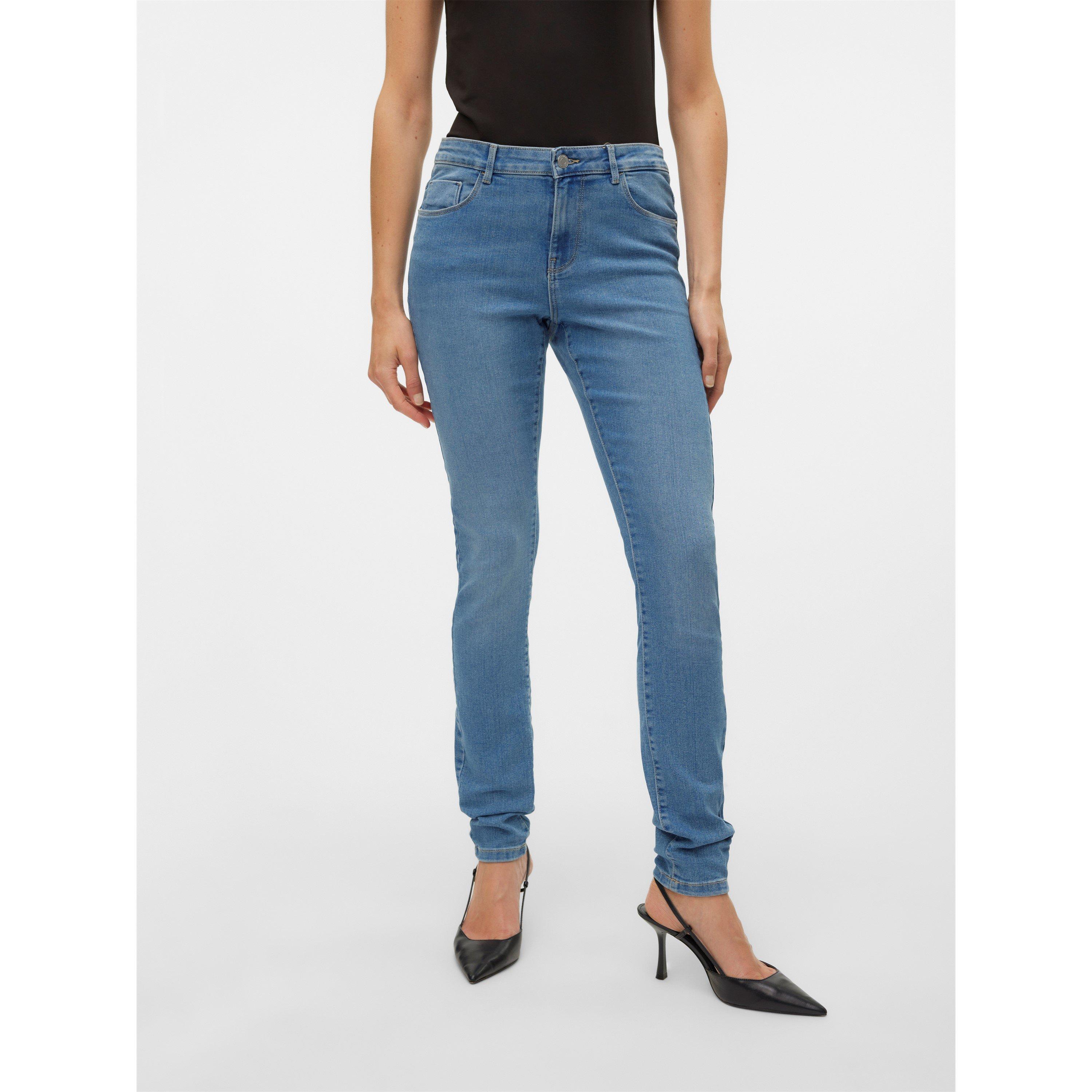 Vero Moda Women's Skinny Jeans - Mid Blue Denim - M L30