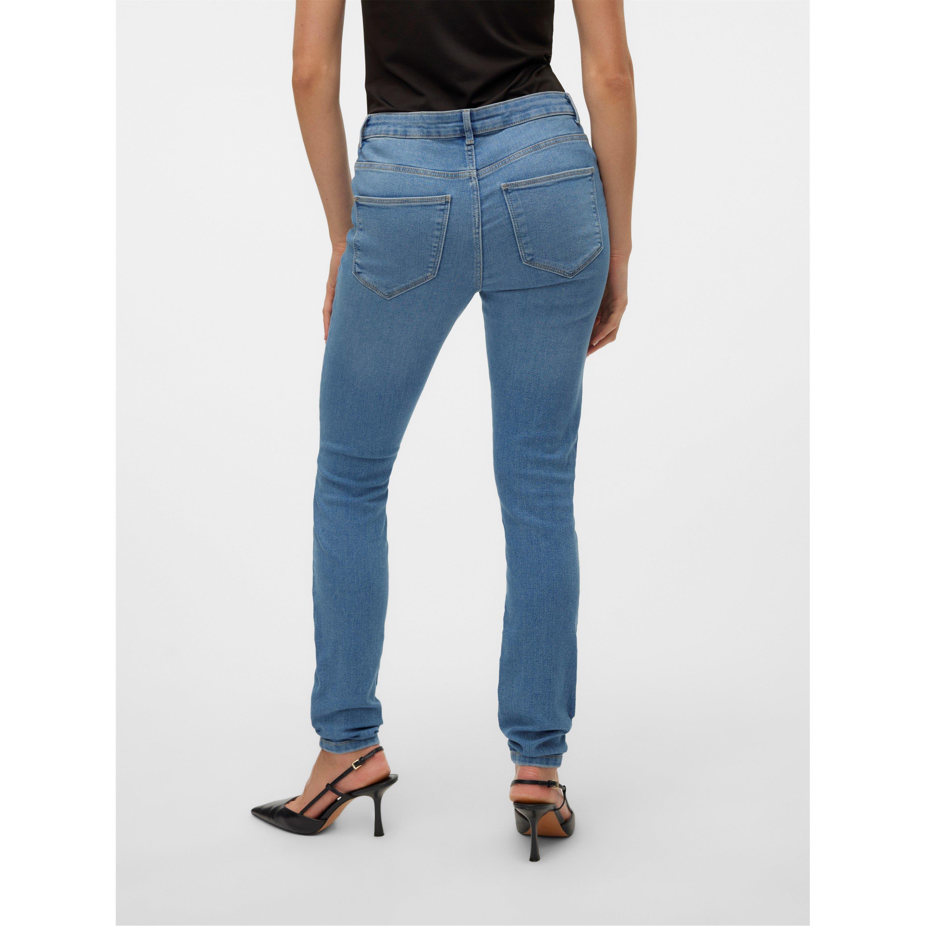 Middenblauwe spijkerstof - Vero Moda - Skinny Jeans - 4