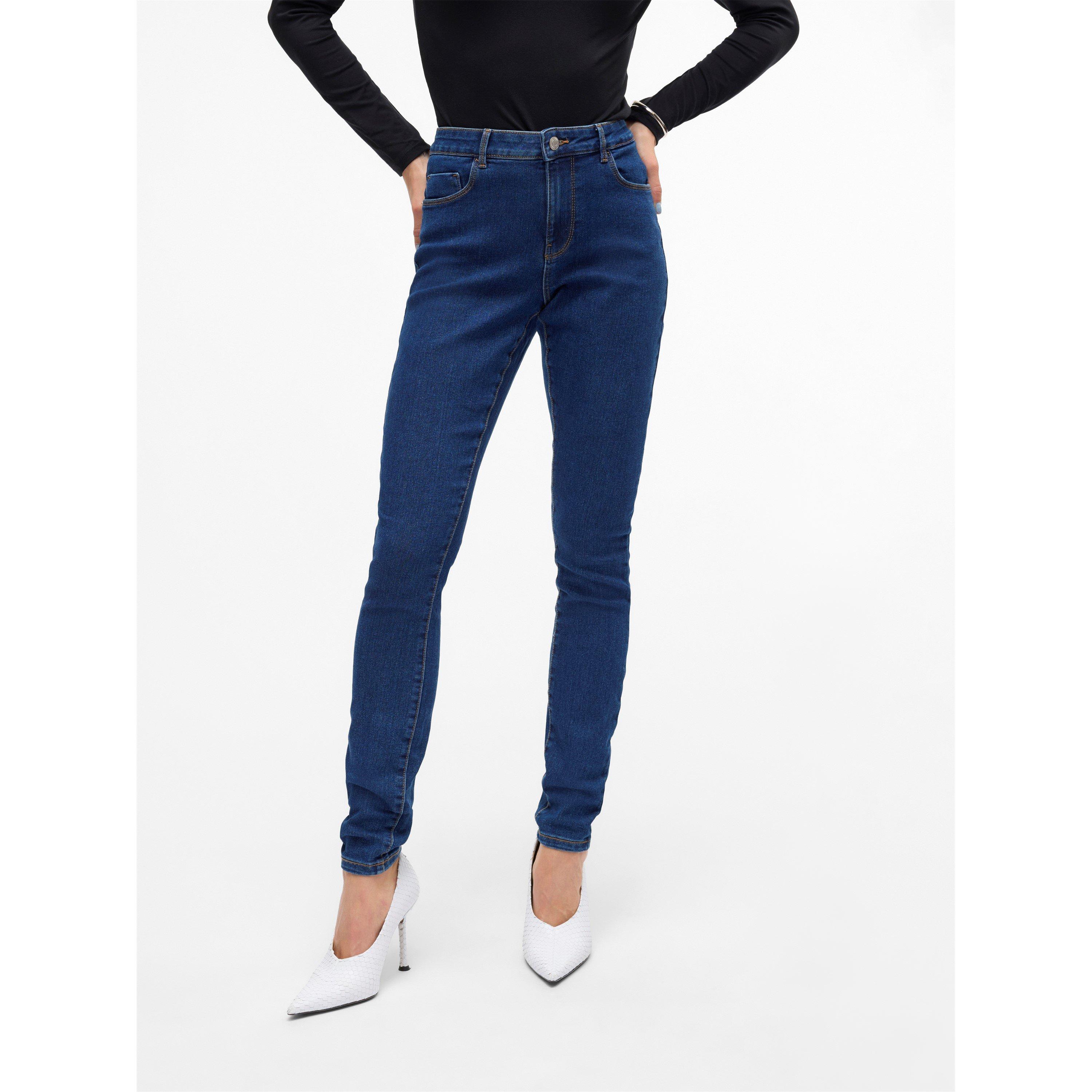Vero Moda Women's Skinny Jeans - Dark Blue Denim - M L30