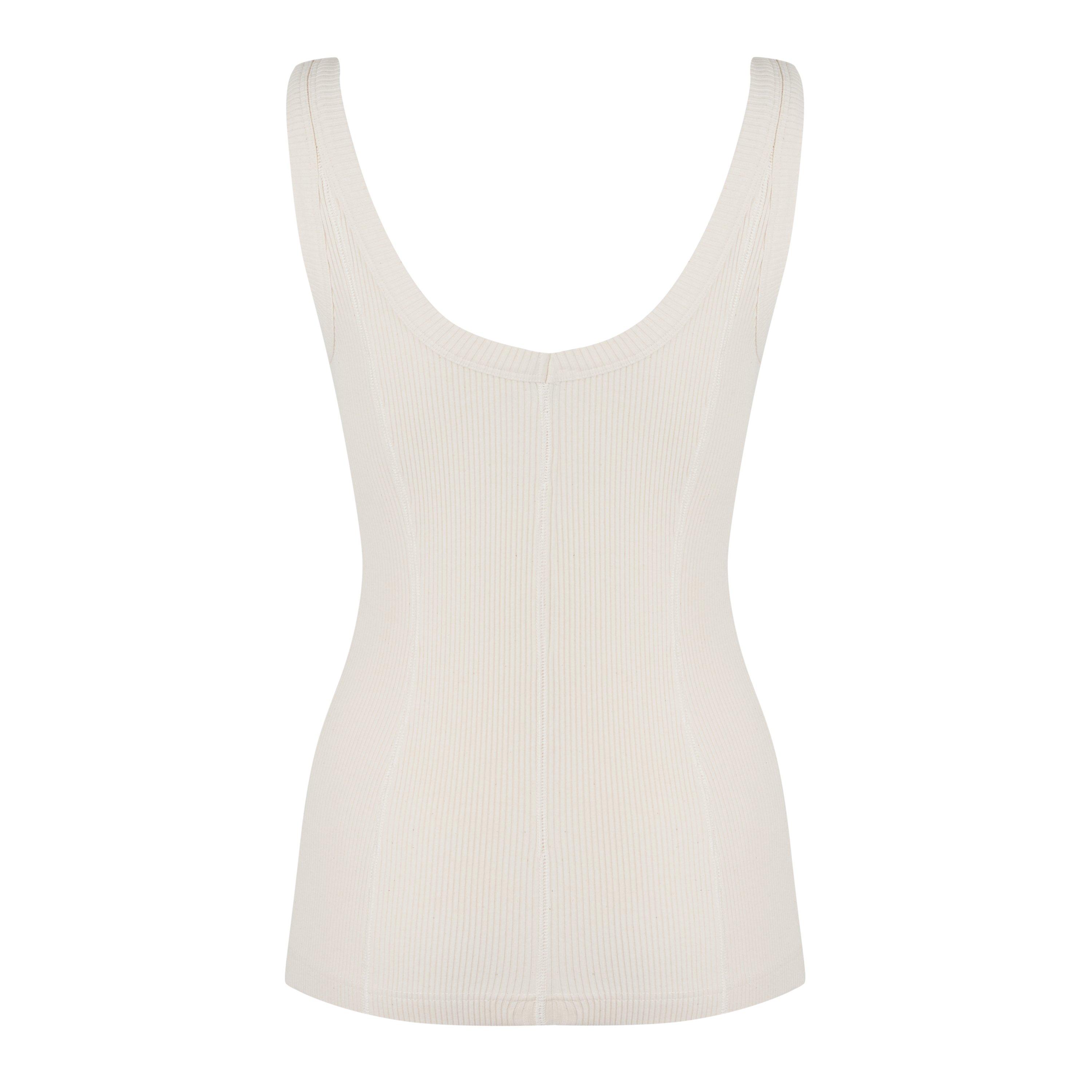 Sea Salt - Bottega Veneta - Compact Cotton Rib Jersey Tank Top - 2