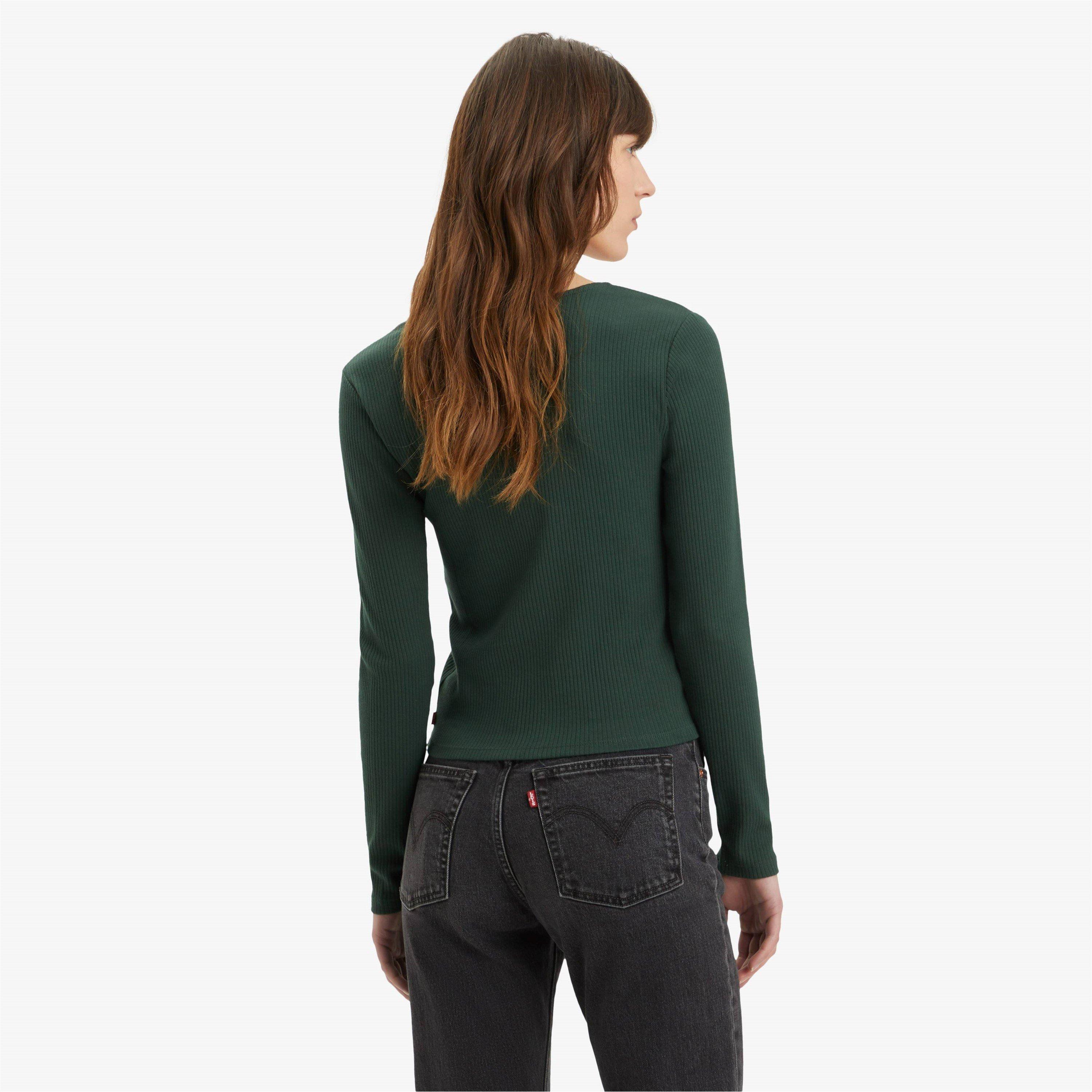 Python green - Levis - Women's Muse Long-Sleeve Crop Top - 2